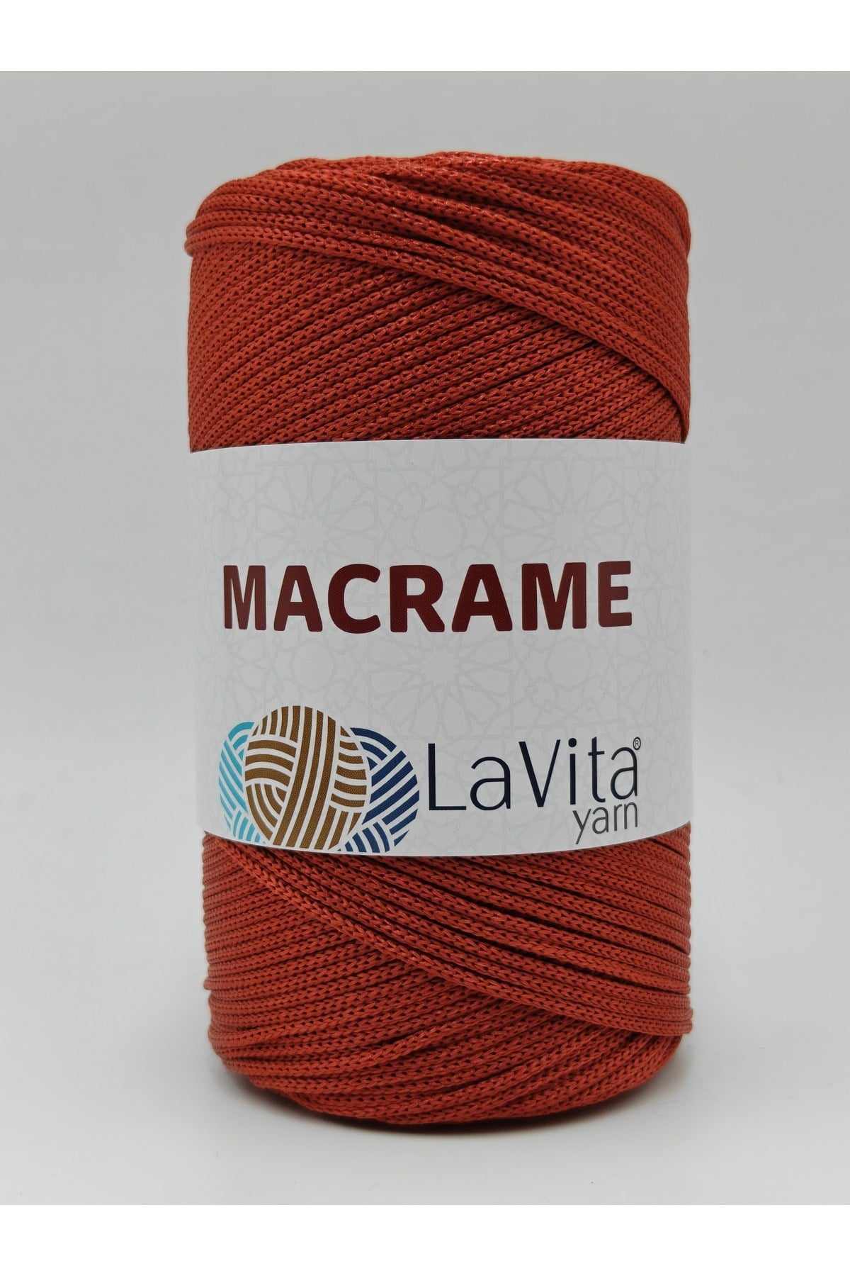 LaVita Macrame El Örgü İpi %100 Polyester 200gr (118 KİREMİT)