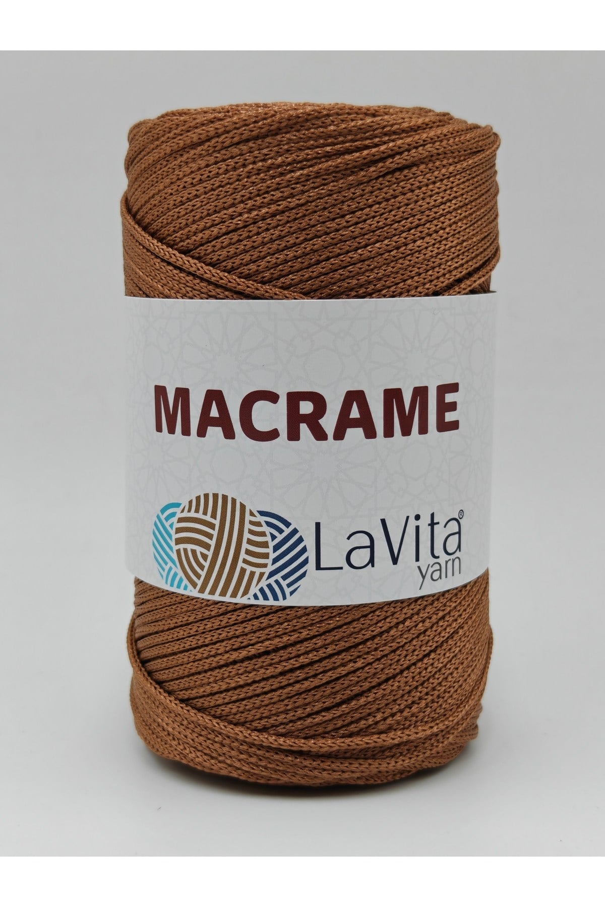 LaVita Macrame El Örgü İpi %100 Polyester 200gr (200 KAHVE)