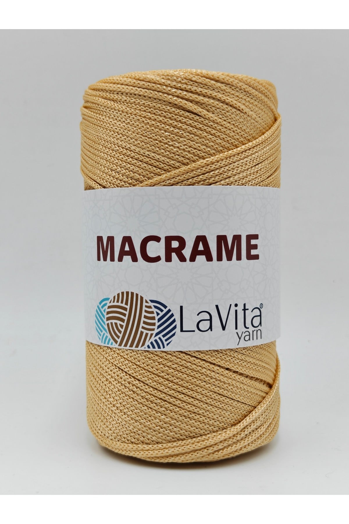 LaVita Macrame El Örgü İpi %100 Polyester 200gr (520 HARDAL)
