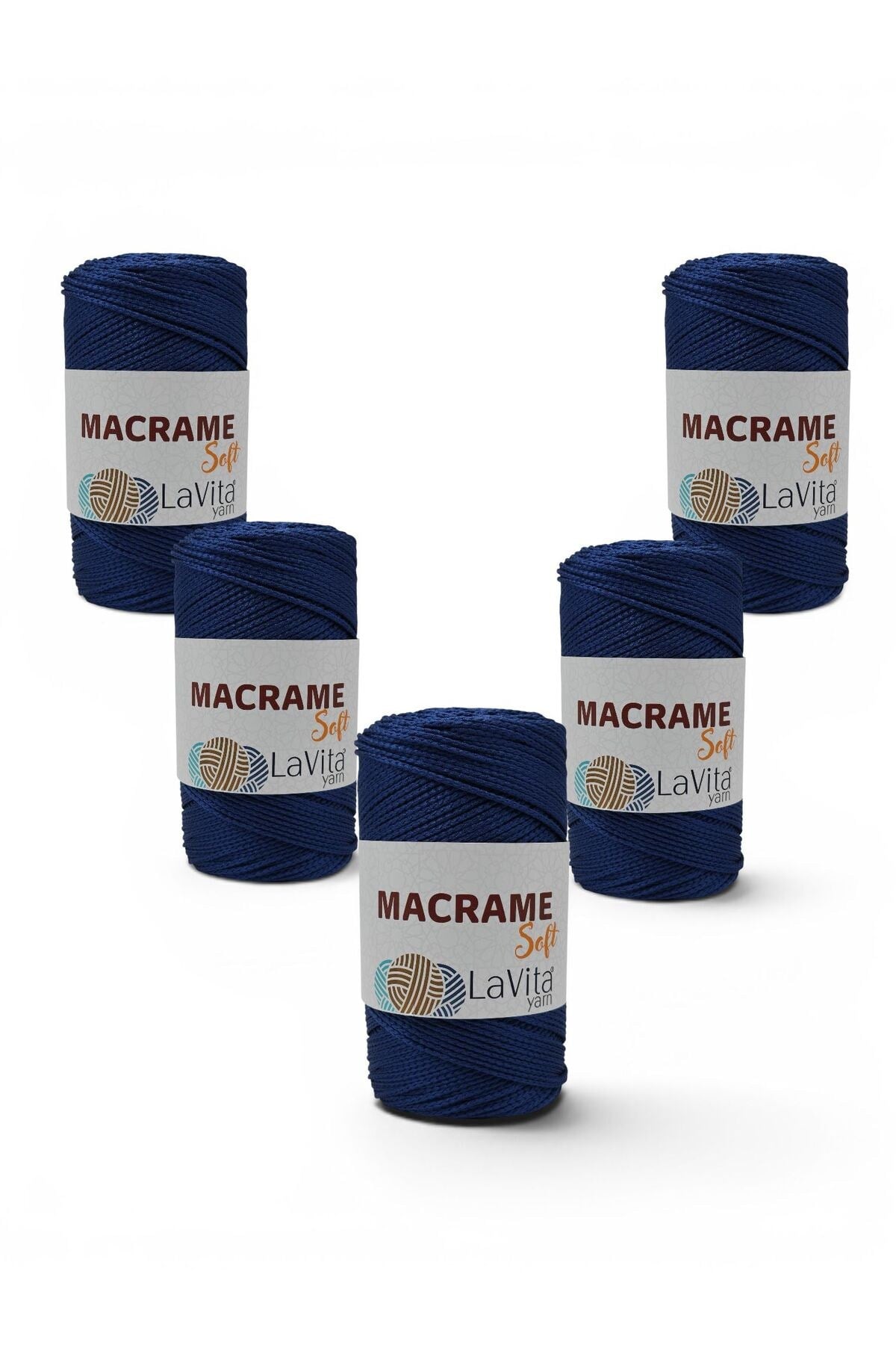 LaVita Macrame Soft El Örgü İpi %100 Polyester 1 KİLOGRAM 5 ADET (5330 SAKS)