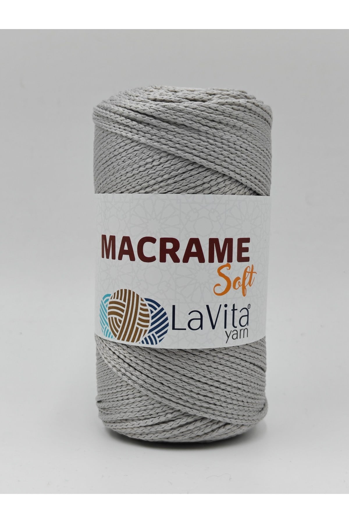 LaVita Macrame Soft El Örgü İpi %100 Polyester 200gr (6042 GÜMÜŞ)