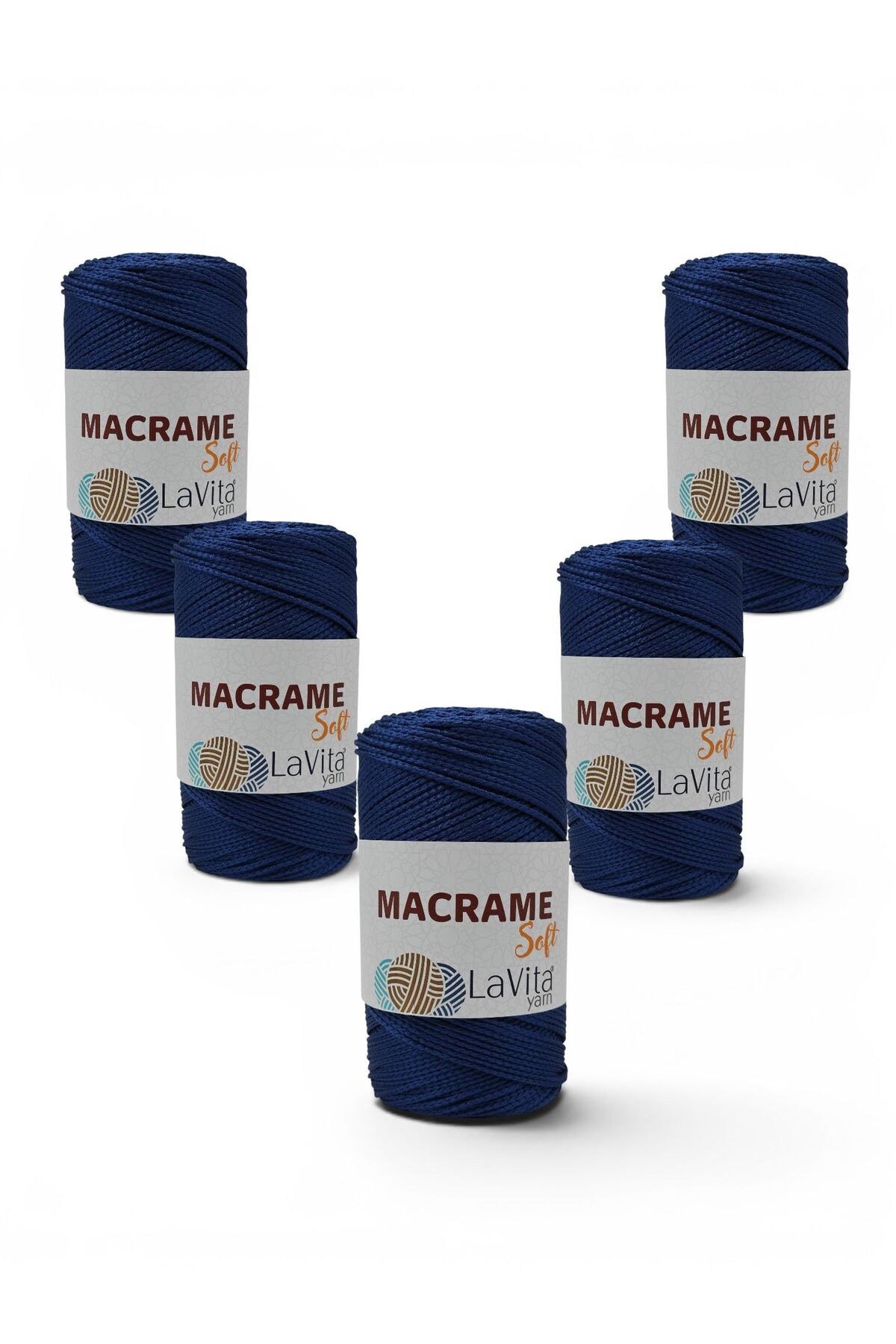 LaVita Macrame Soft El Örgü İpi %100 Polyester 1 KİLOGRAM 5 ADET (5330 SAKS)
