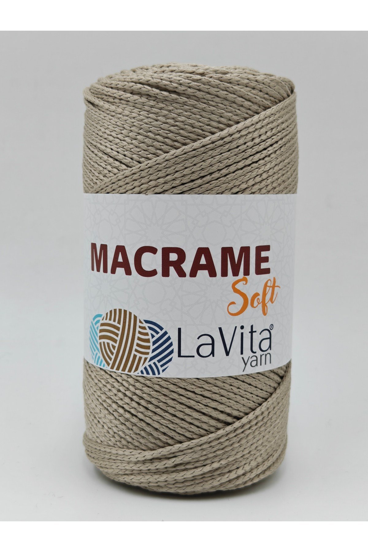 LaVita Macrame Soft El Örgü İpi %100 Polyester 200gr (7128 KOYU BEJ)