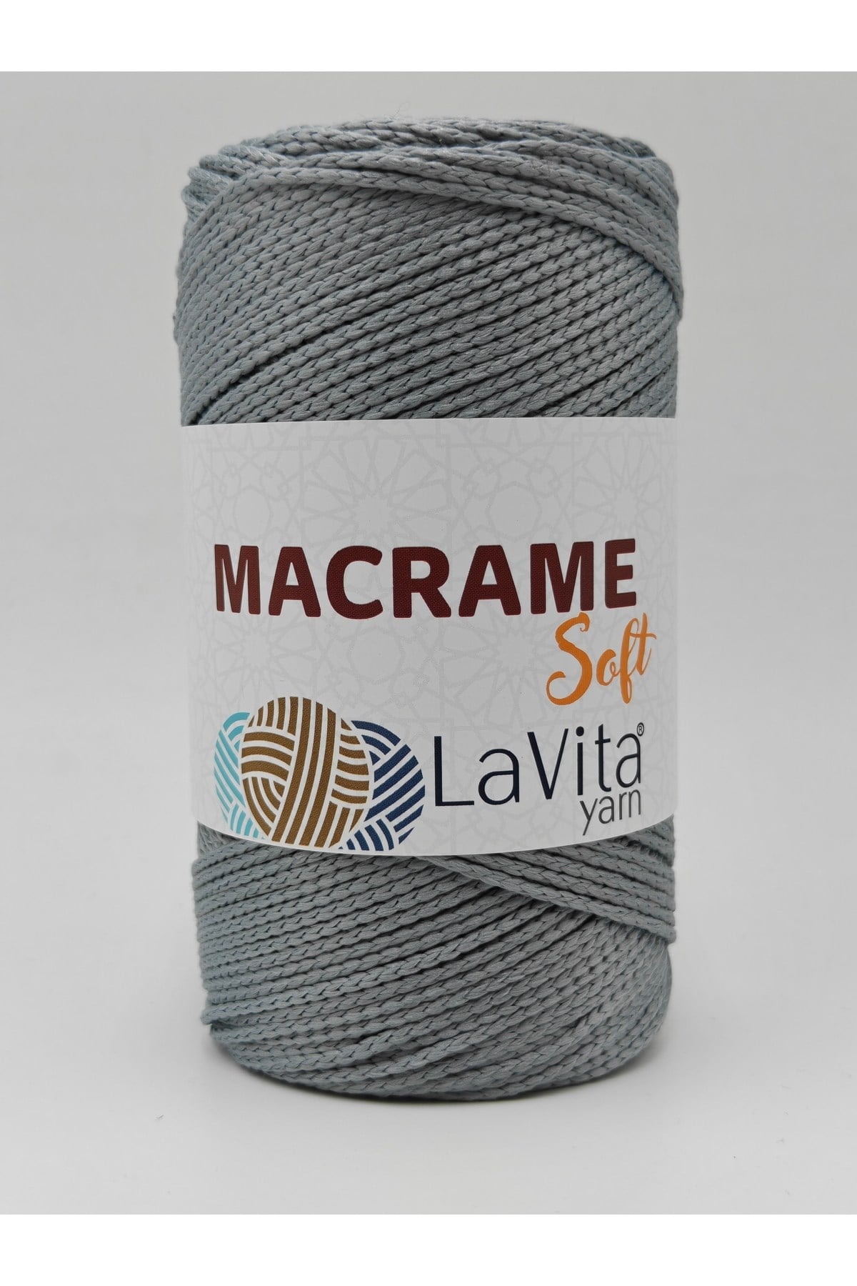 LaVita Macrame Soft El Örgü İpi %100 Polyester 200gr (5218 GRİ)