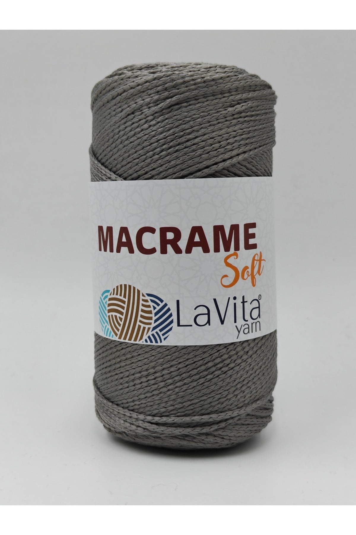 LaVita Macrame Soft El Örgü İpi %100 Polyester 200gr (6041 GRİ)