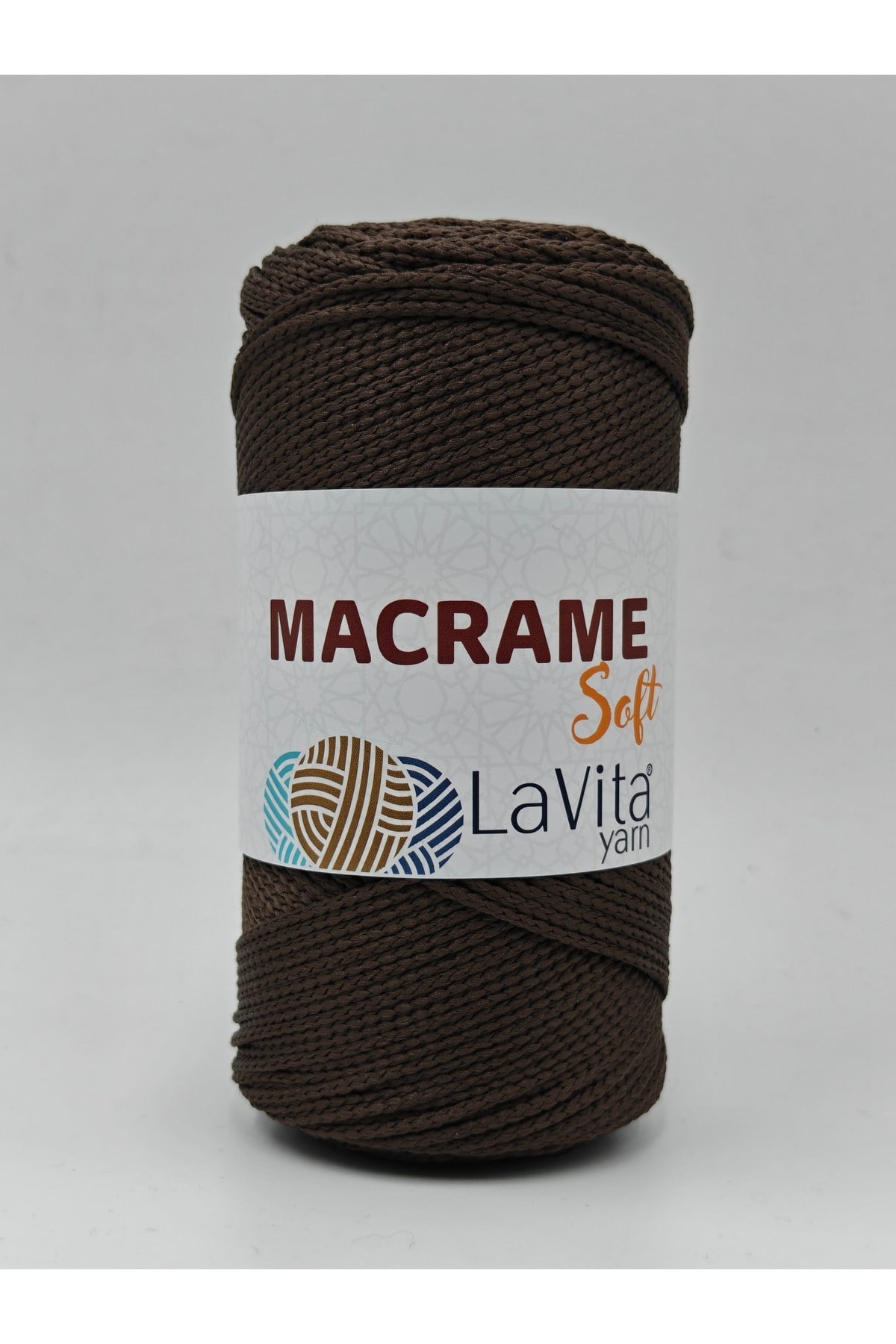 LaVita Macrame Soft El Örgü İpi %100 Polyester 200gr (7129 ACI KAHVE)