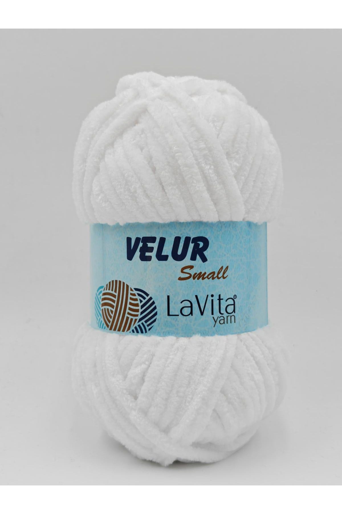 LaVita Velur Small Kadife El Örgü İpi %100 Polyester 50gr (1002 OPTİK BEYAZ)
