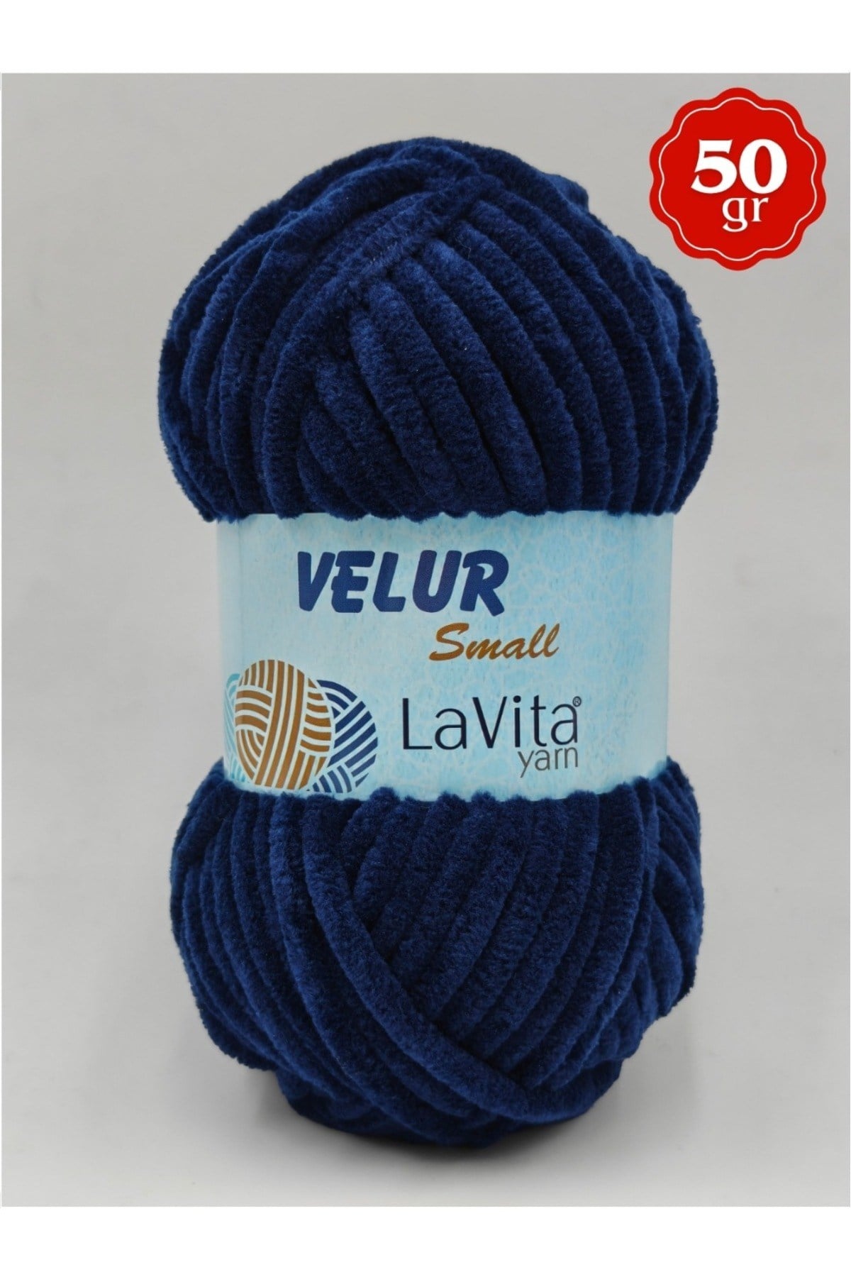 LaVita Velur Small Kadife El Örgü İpi %100 Polyester 50gr (5301 LACİVERT)
