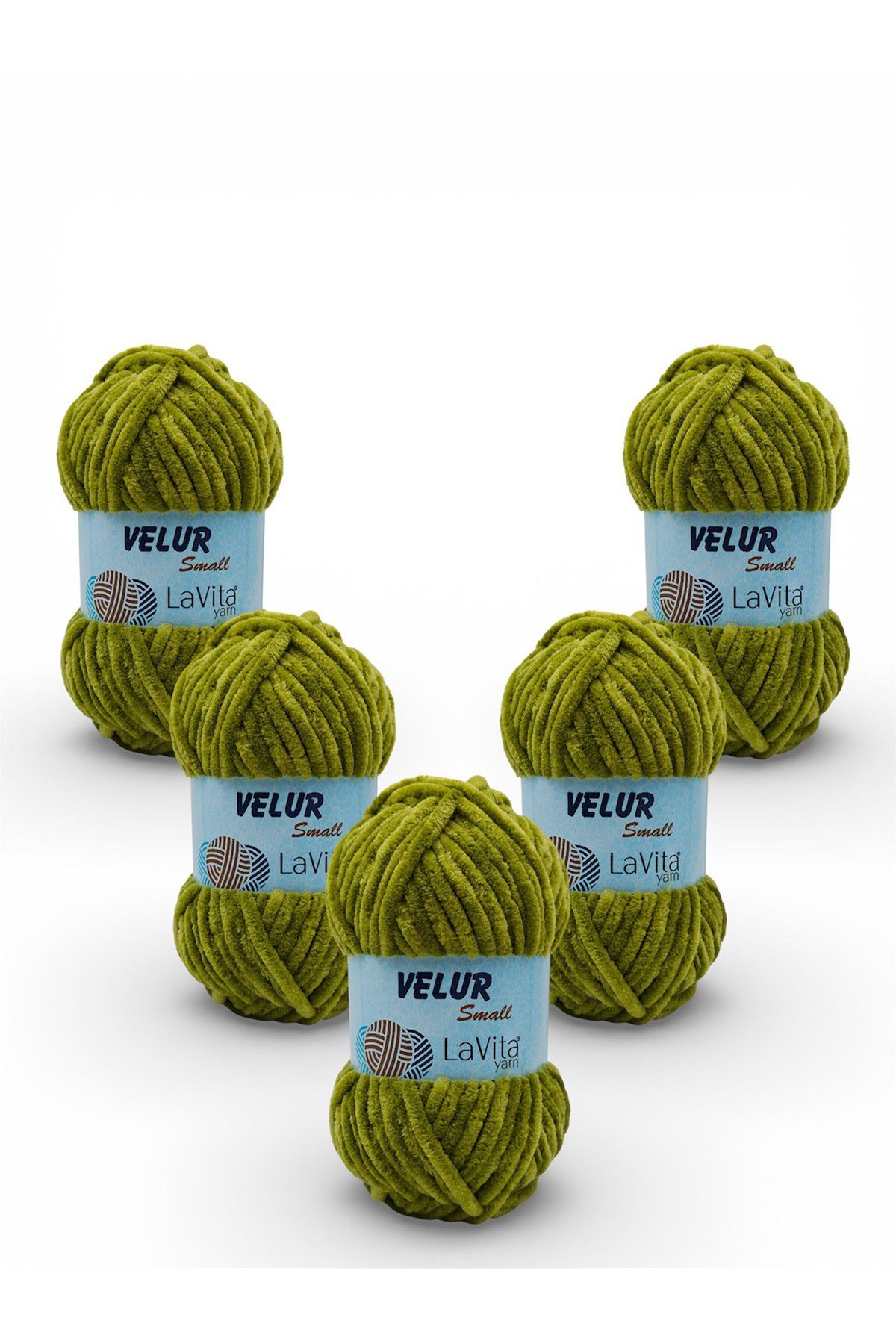 LaVita Velur Small Kadife El Örgü İpi %100 Polyester 250gr 5 ADET (8161 ORTA FISTIK)