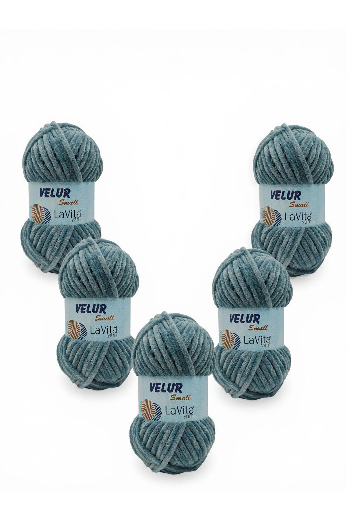 LaVita Velur Small Kadife El Örgü İpi %100 Polyester 250gr 5 ADET (6032 ARONA)