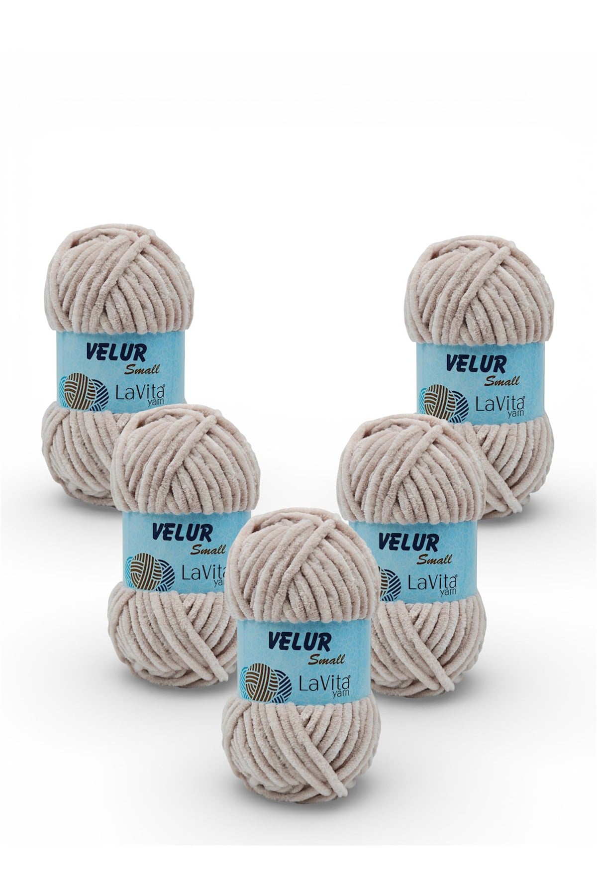 LaVita Velur Small Kadife El Örgü İpi %100 Polyester 250gr 5 ADET (4140 TOZ PEMBE)