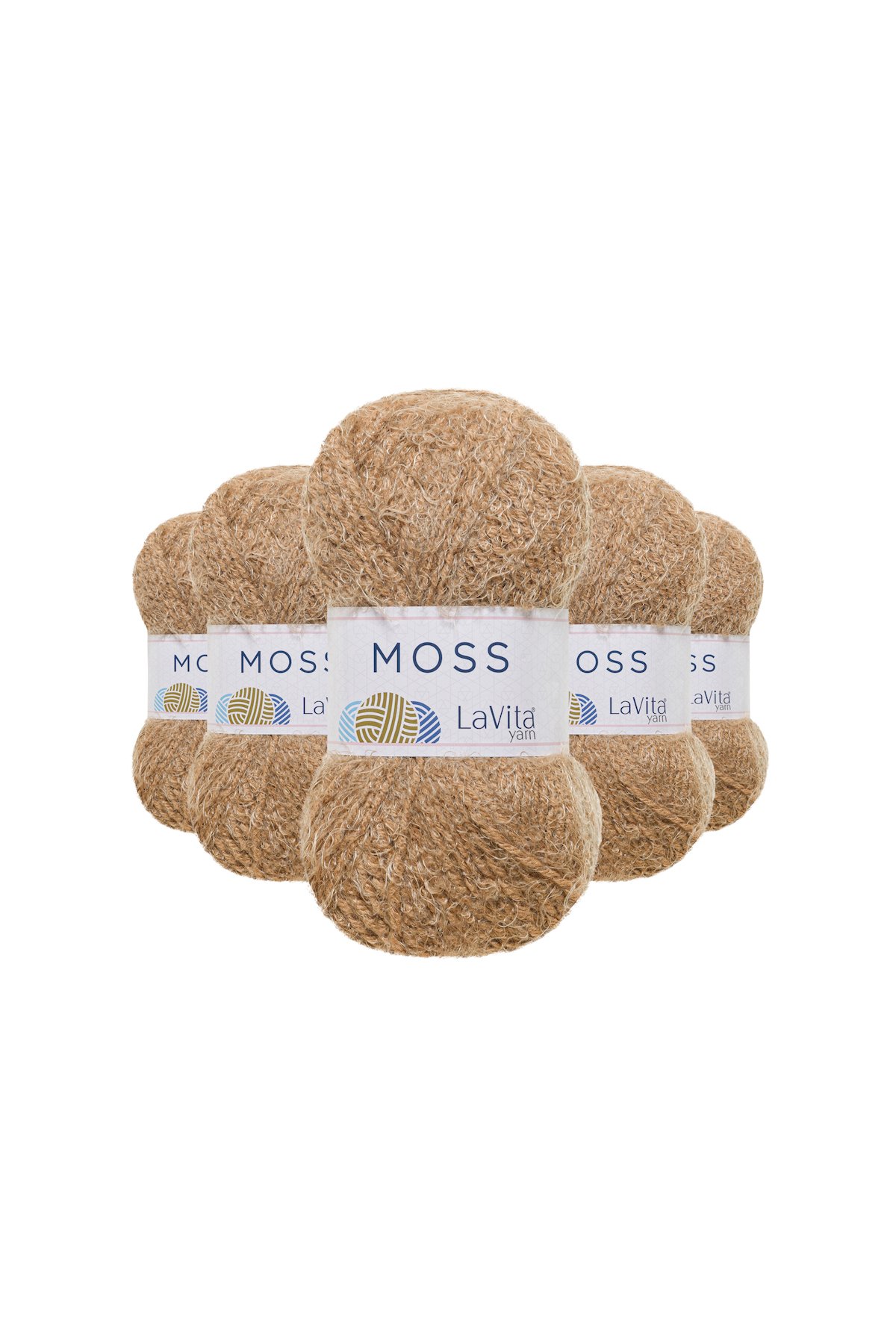 Moss Tüylü El Örgü İpi %45 Polyamid %55 Premium Akrilik 500gr 5 ADET (7234 COFFEE)