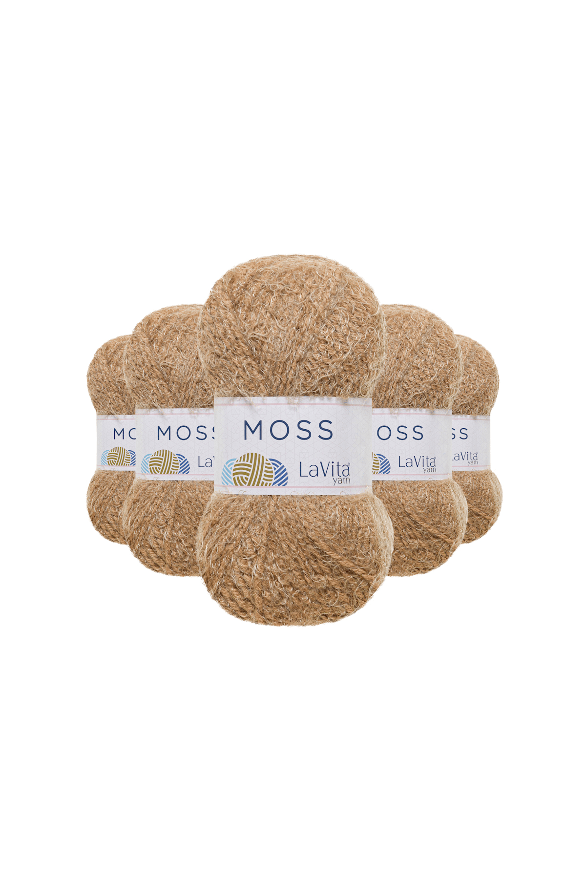 Moss Tüylü El Örgü İpi %45 Polyamid %55 Premium Akrilik 500gr 5 ADET (7234 COFFEE)