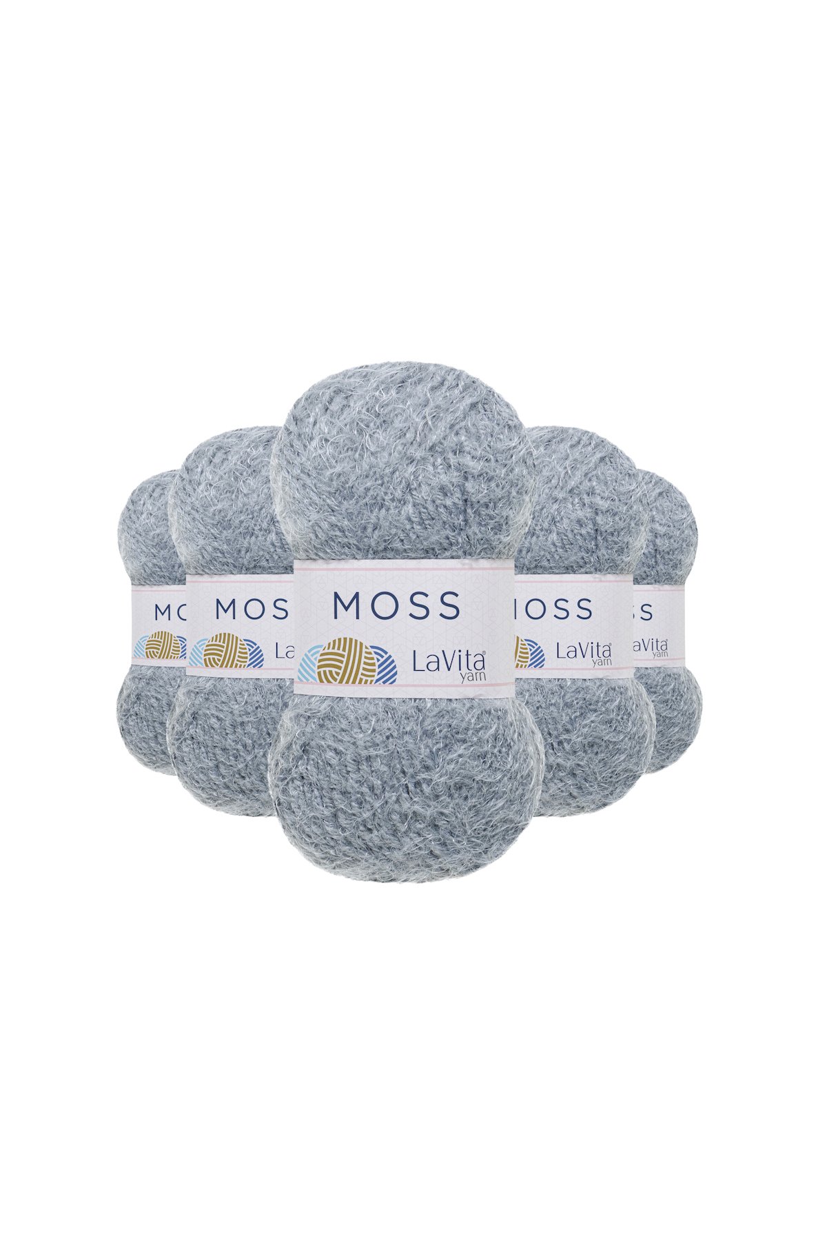 Moss Tüylü El Örgü İpi %45 Polyamid %55 Premium Akrilik 500gr 5 ADET (9801 KOYU GRİ)