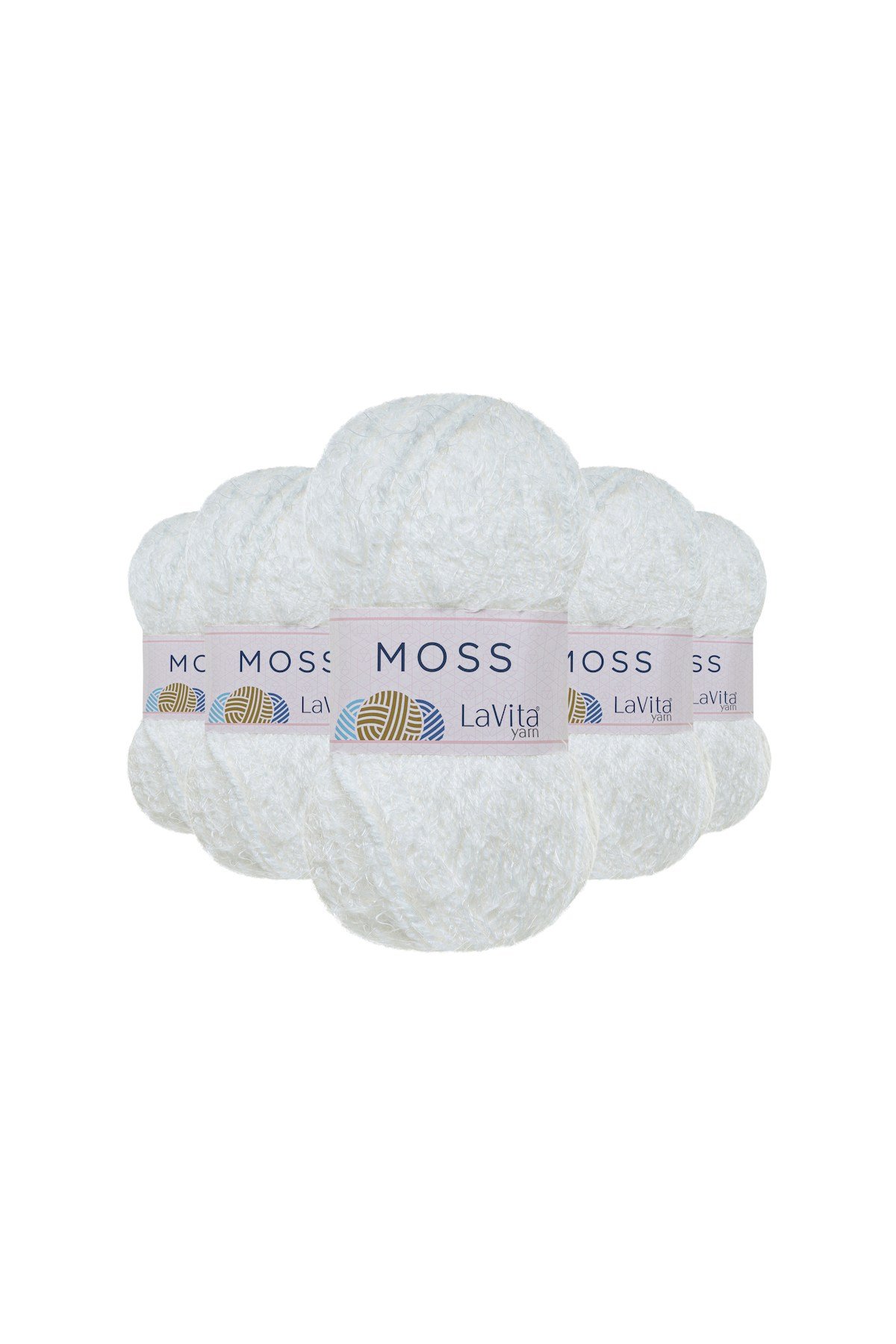 Moss Tüylü El Örgü İpi %45 Polyamid %55 Premium Akrilik 500gr 5 ADET (9502 KEMİK)