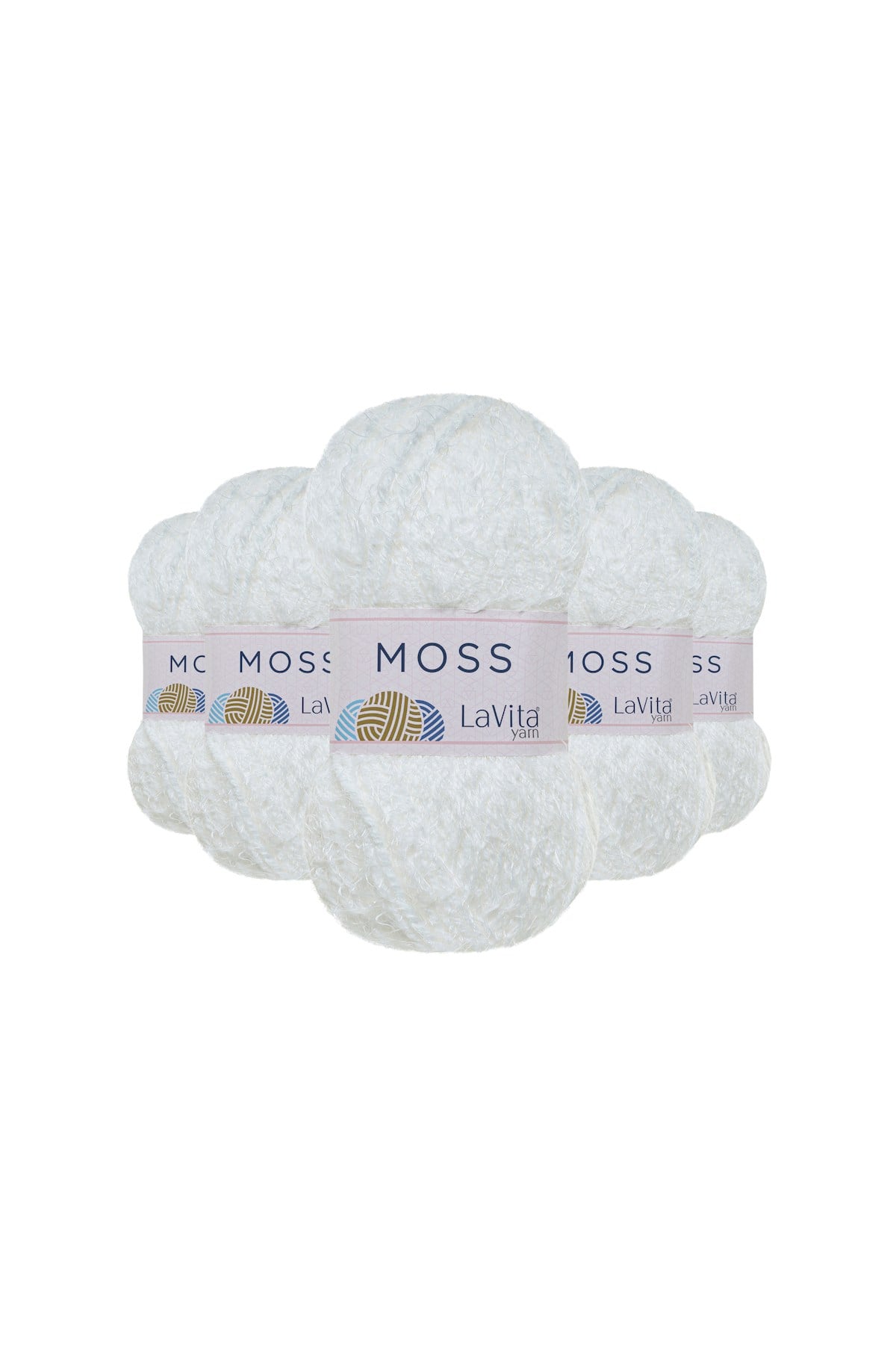 Moss Tüylü El Örgü İpi %45 Polyamid %55 Premium Akrilik 500gr 5 ADET (9502 KEMİK)