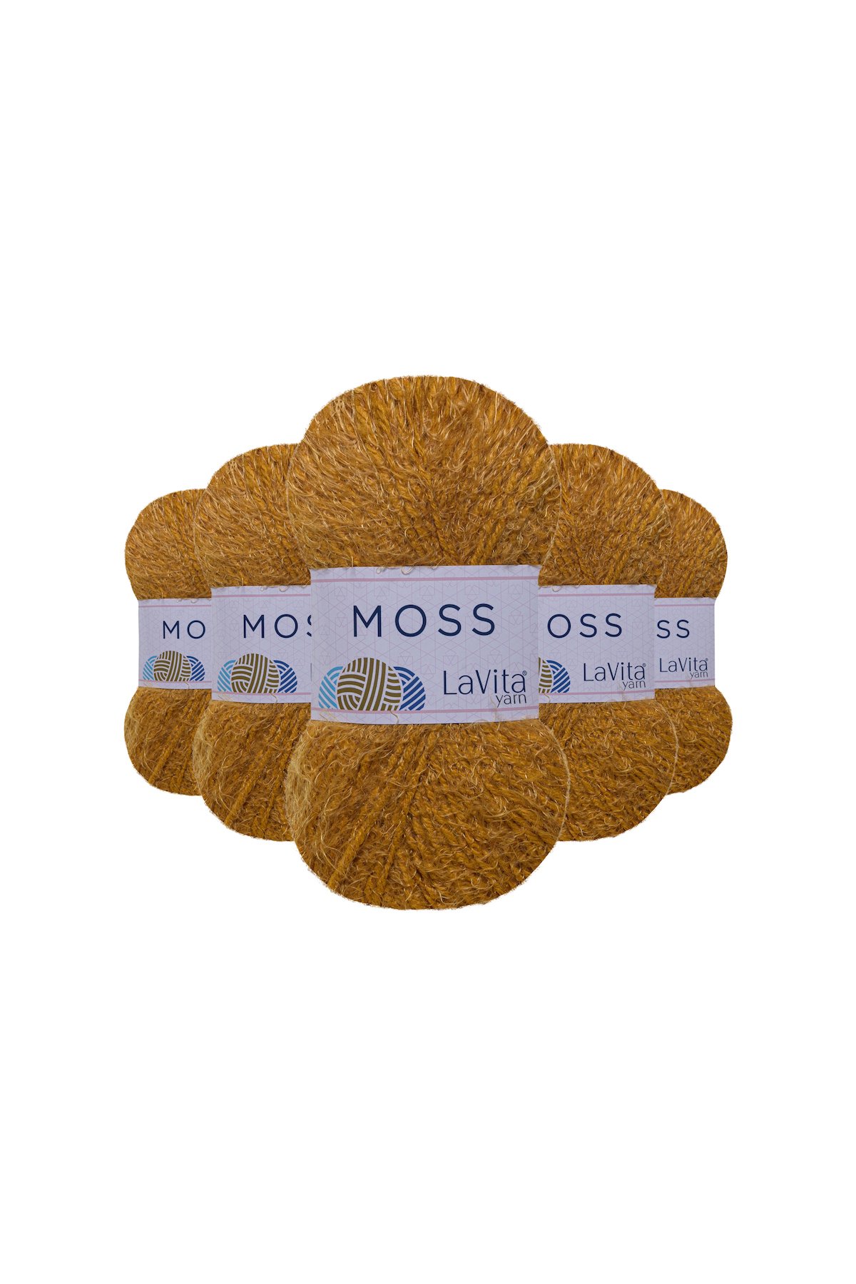 Moss Tüylü El Örgü İpi %45 Polyamid %55 Premium Akrilik 500gr 5 ADET (2045 HARDAL)