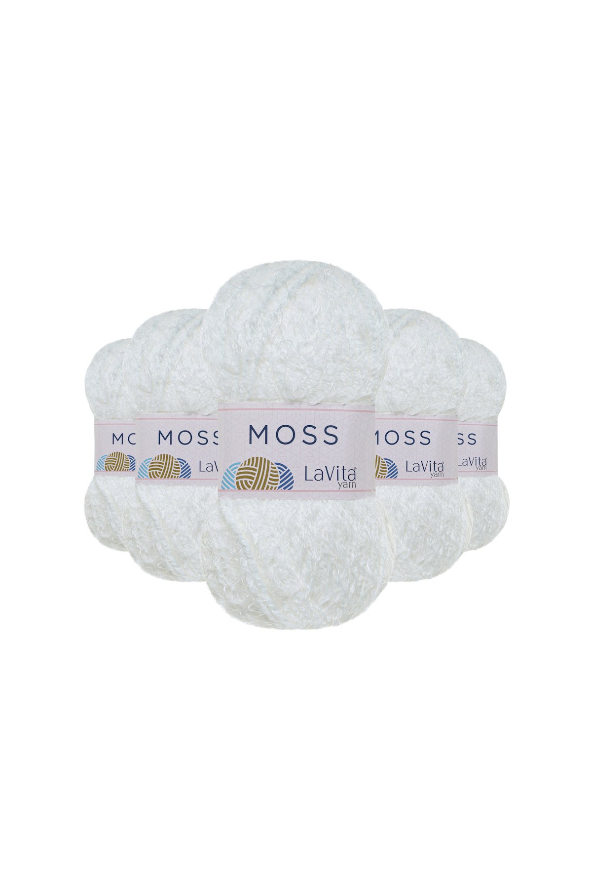 Moss Tüylü El Örgü İpi %45 Polyamid %55 Premium Akrilik 500gr 5 ADET (9502 KEMİK)