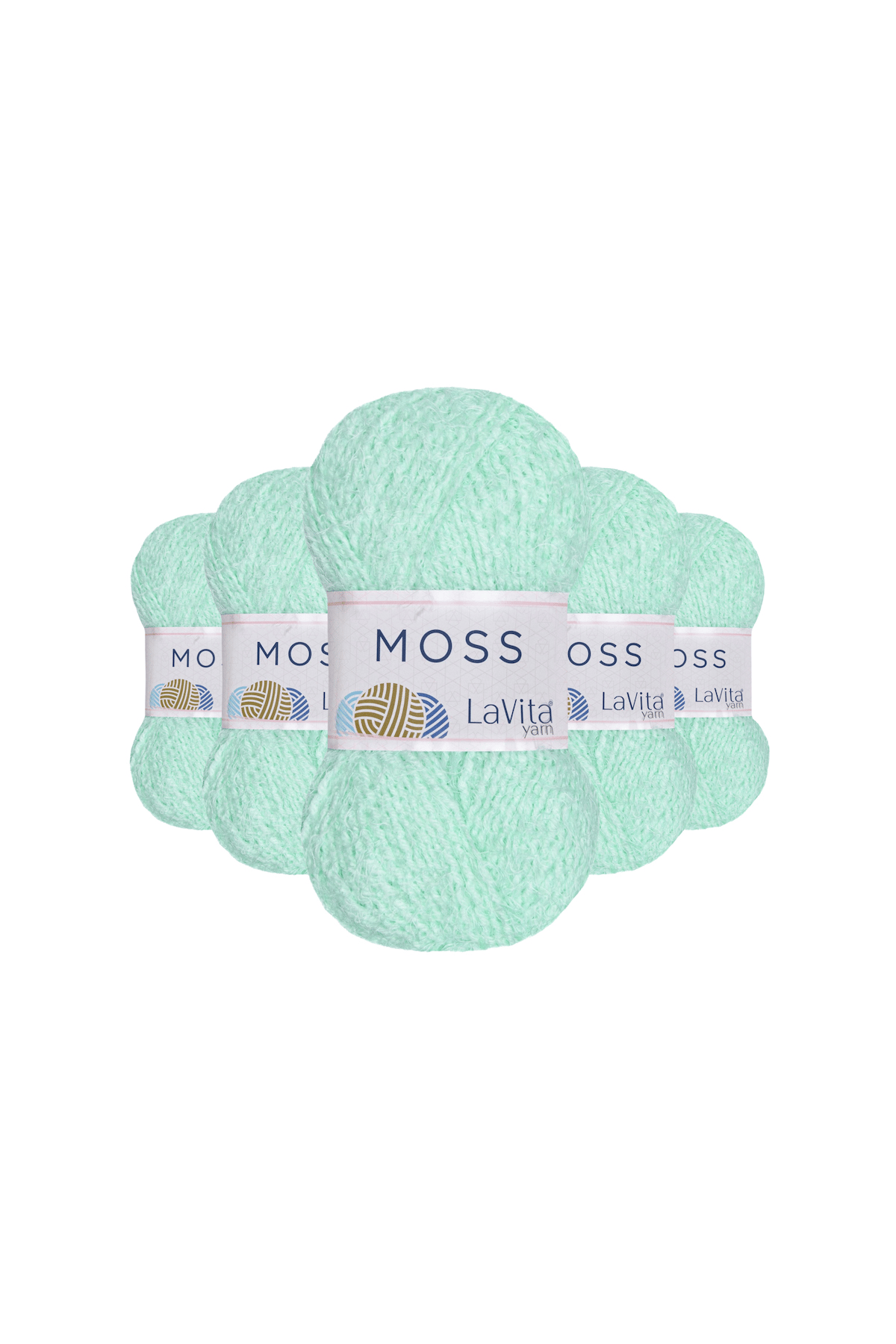 Moss Tüylü El Örgü İpi %45 Polyamid %55 Premium Akrilik 500gr 5 ADET (0026 MİNT)