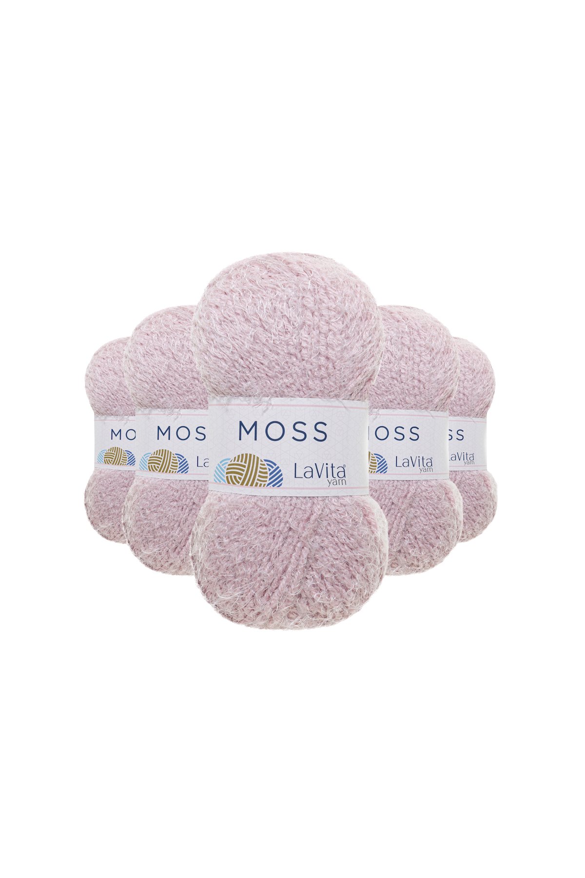 Moss Tüylü El Örgü İpi %45 Polyamid %55 Premium Akrilik 500gr 5 ADET (4160 PUDRA)
