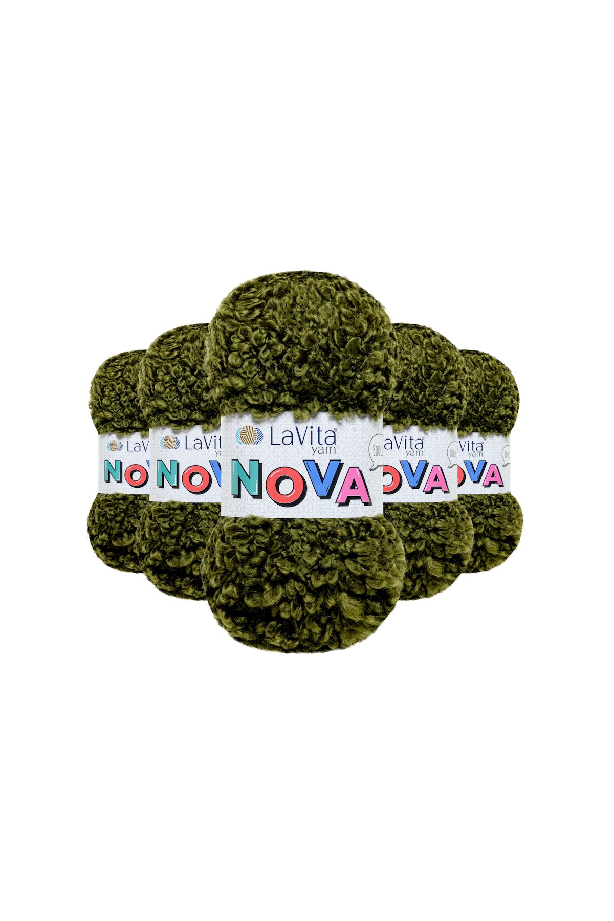 Nova El Örgü İpi %20 Polyester %80 Akrilik 500gr 5 ADET (LN8001 HAKİ)