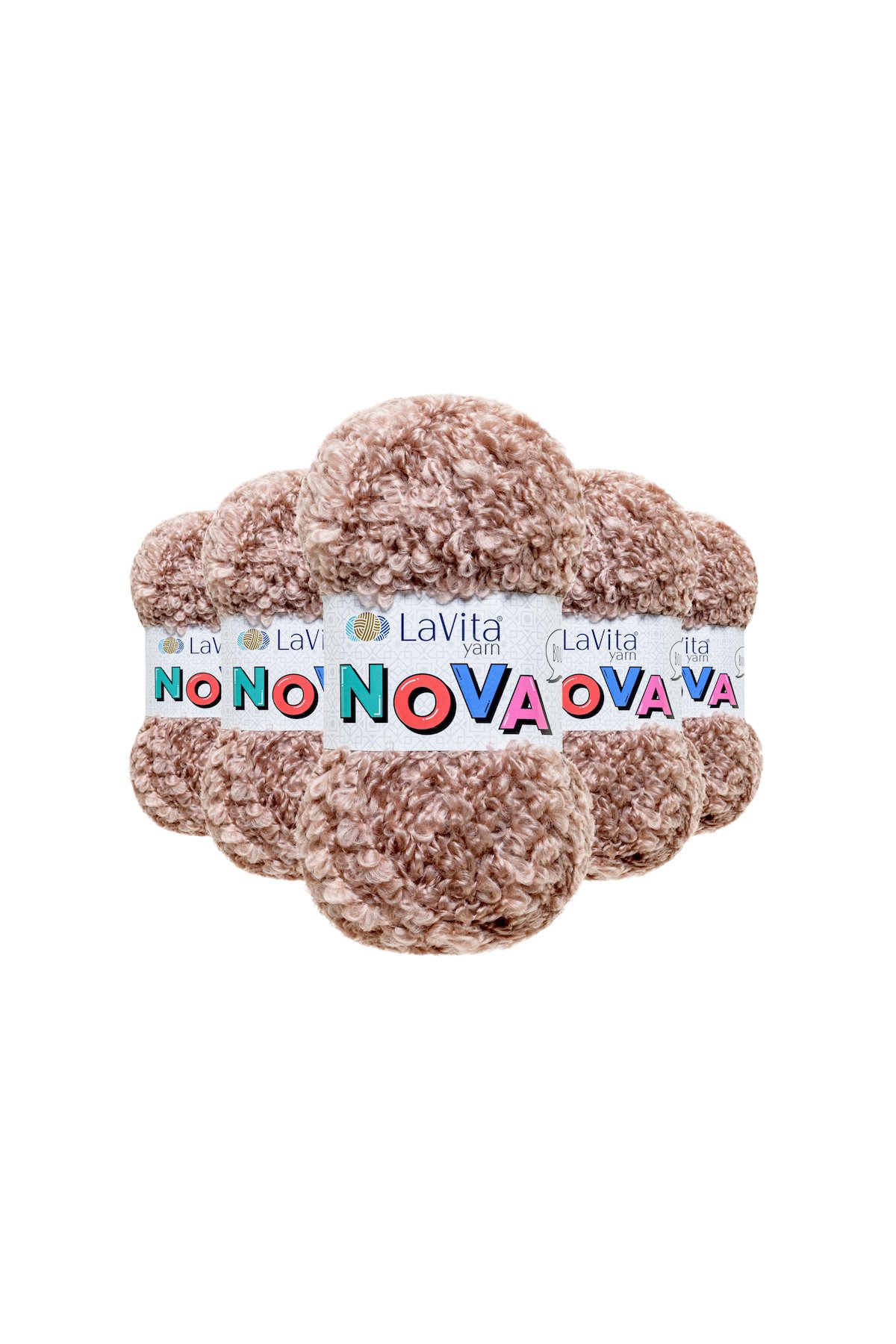 Nova El Örgü İpi %20 Polyester %80 Akrilik 500gr 5 ADET (LN4101 AÇIK GÜL)