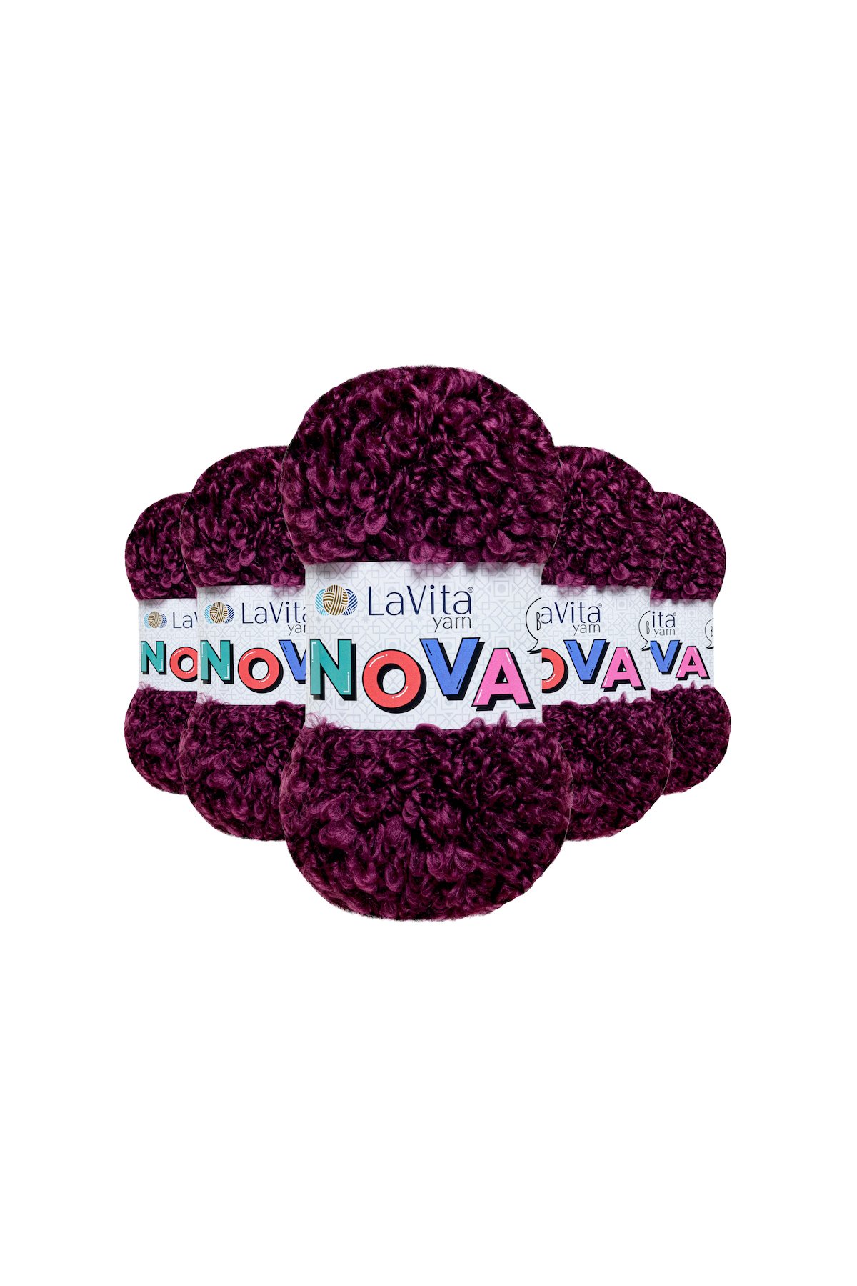 Nova El Örgü İpi %20 Polyester %80 Akrilik 500gr 5 ADET (LN5131 MOR)
