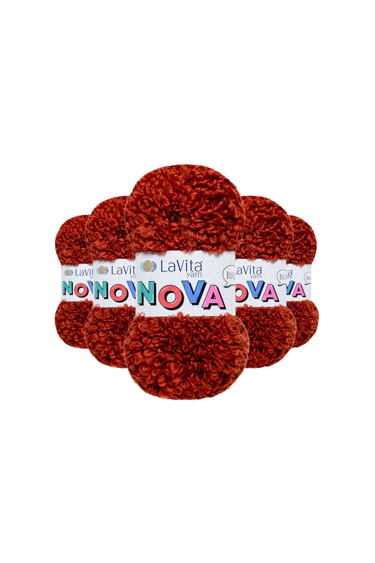 Nova El Örgü İpi %20 Polyester %80 Akrilik 500gr 5 ADET (LN3002 KİREMİT)