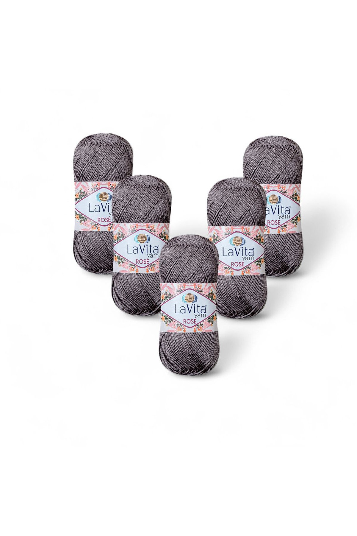 Rose El Örgü İpi %100 Akrilik 500gr 5 ADET (6126 KOYU GRİ)