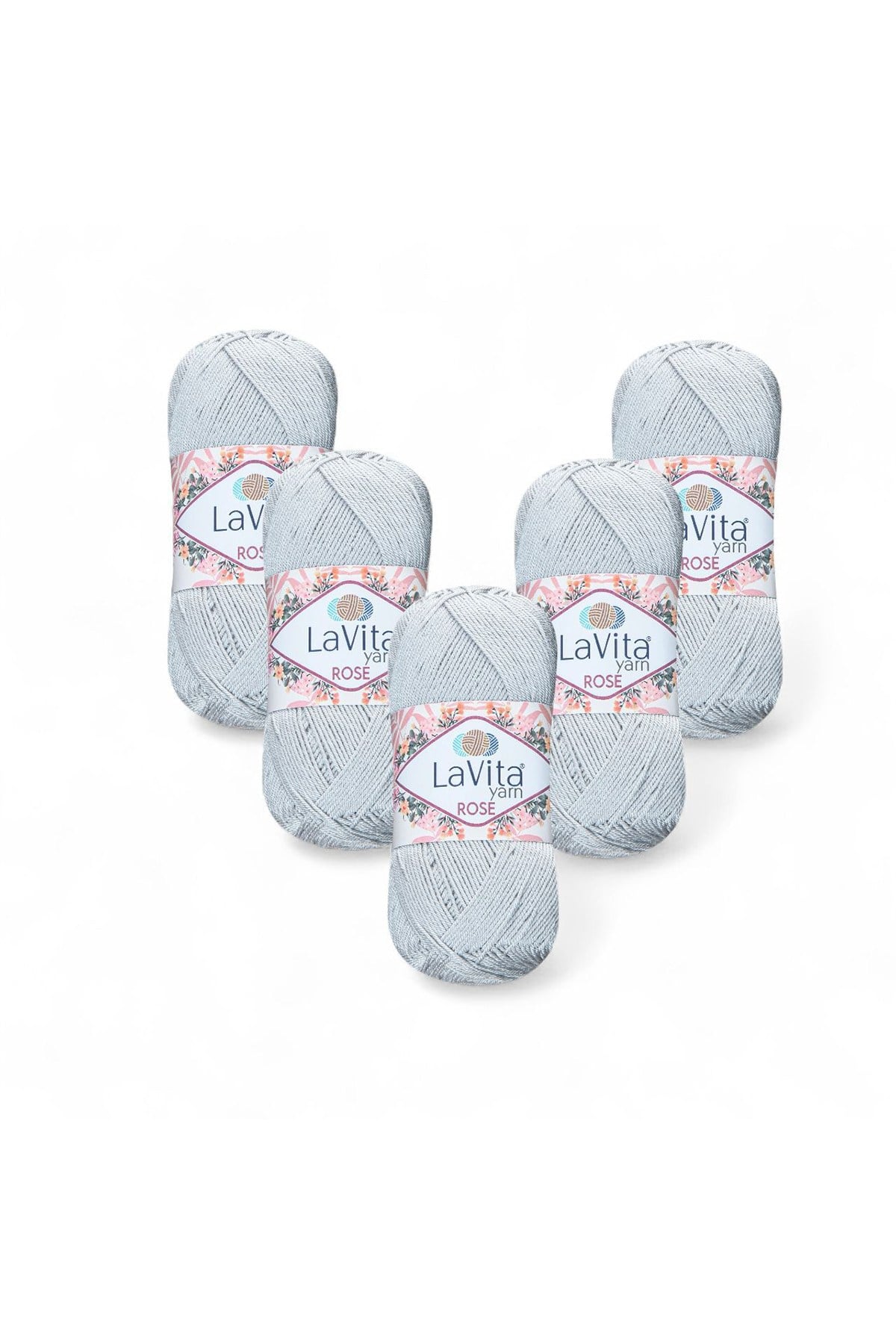 Rose El Örgü İpi %100 Akrilik 500gr 5 ADET (6036 AÇIK GRİ)