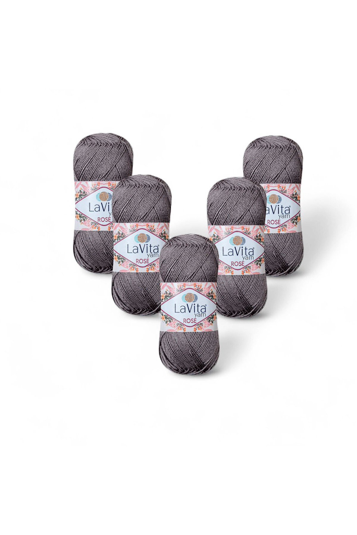 Rose El Örgü İpi %100 Akrilik 500gr 5 ADET (6126 KOYU GRİ)