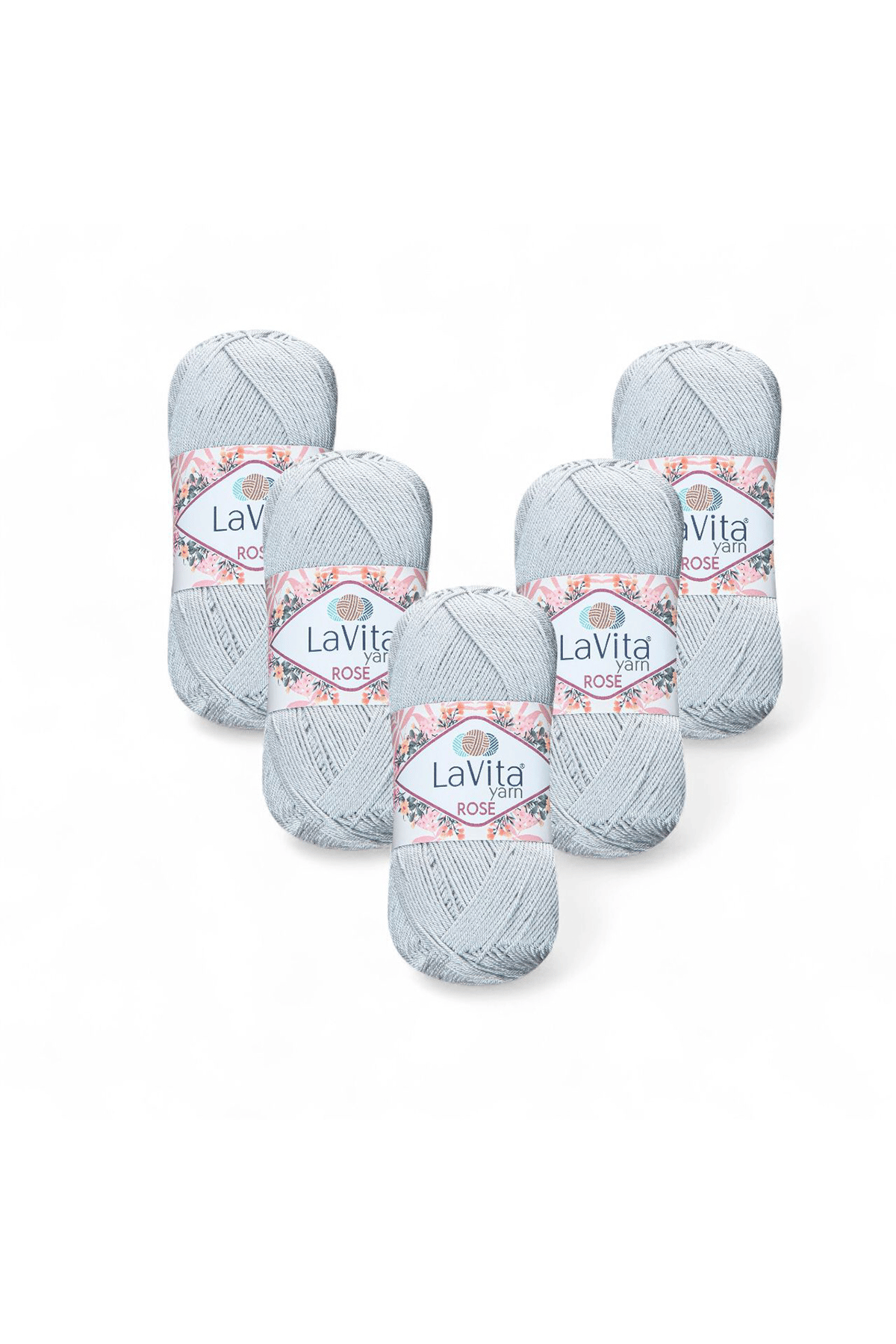 Rose El Örgü İpi %100 Akrilik 500gr 5 ADET (6036 AÇIK GRİ)