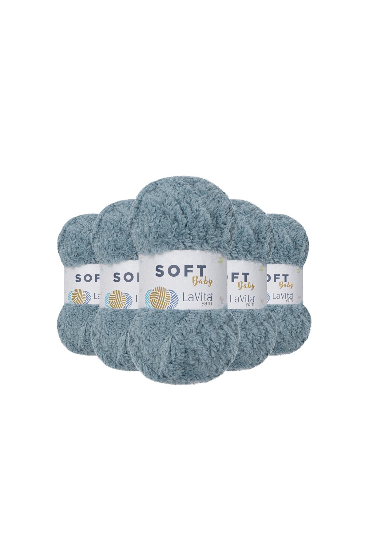 Soft El Örgü İpi %100 Soft Polyester 500gr 5 ADET (6032 ARONA)