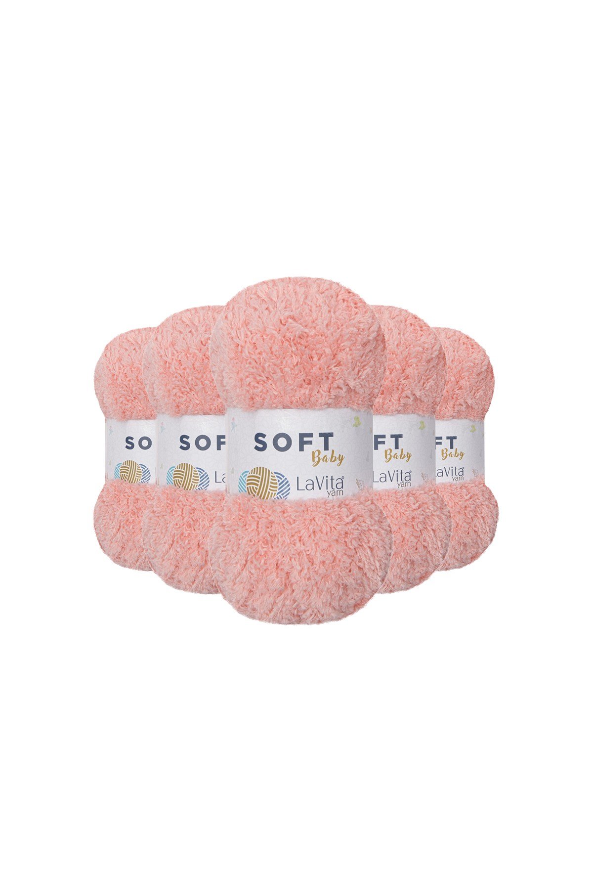Soft El Örgü İpi %100 Soft Polyester 500gr 5 ADET (4141 A.PUDRA)