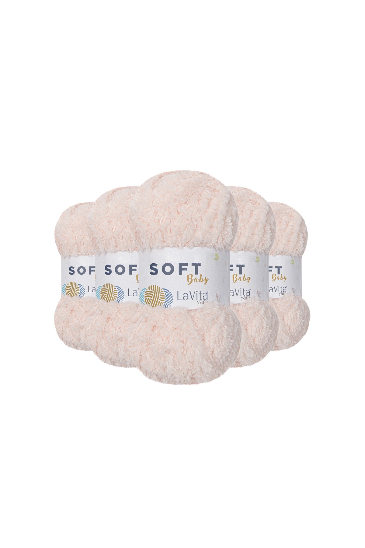 Soft El Örgü İpi %100 Soft Polyester 500gr 5 ADET (4141 A.PUDRA)