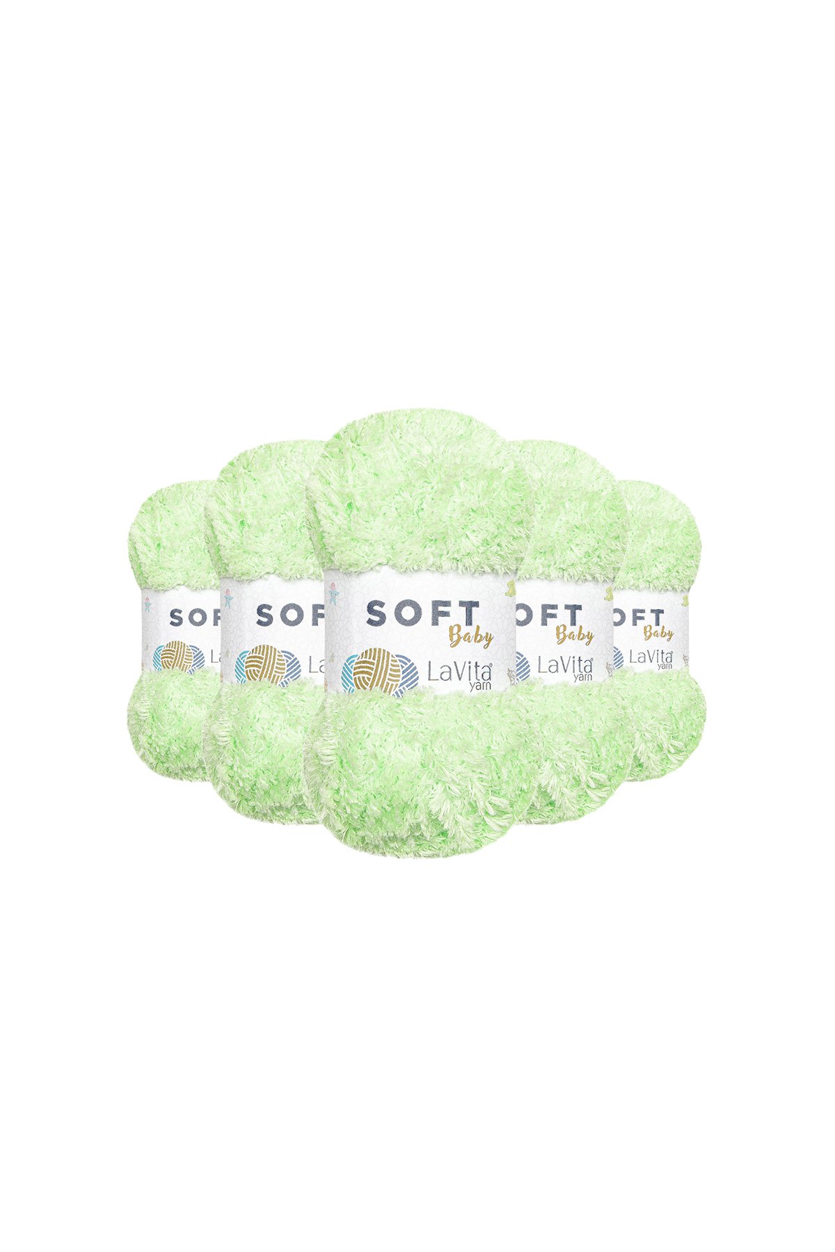 Soft El Örgü İpi %100 Soft Polyester 500gr 5 ADET (8149 FISTIK)