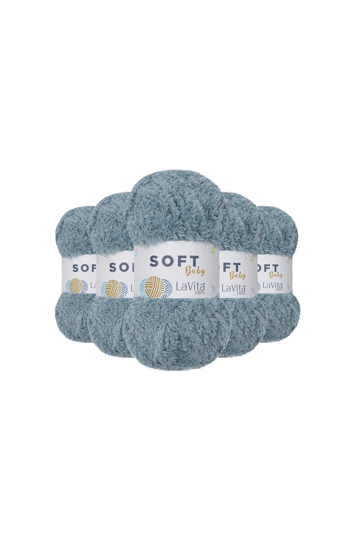 Soft El Örgü İpi %100 Soft Polyester 500gr 5 ADET (6032 ARONA)