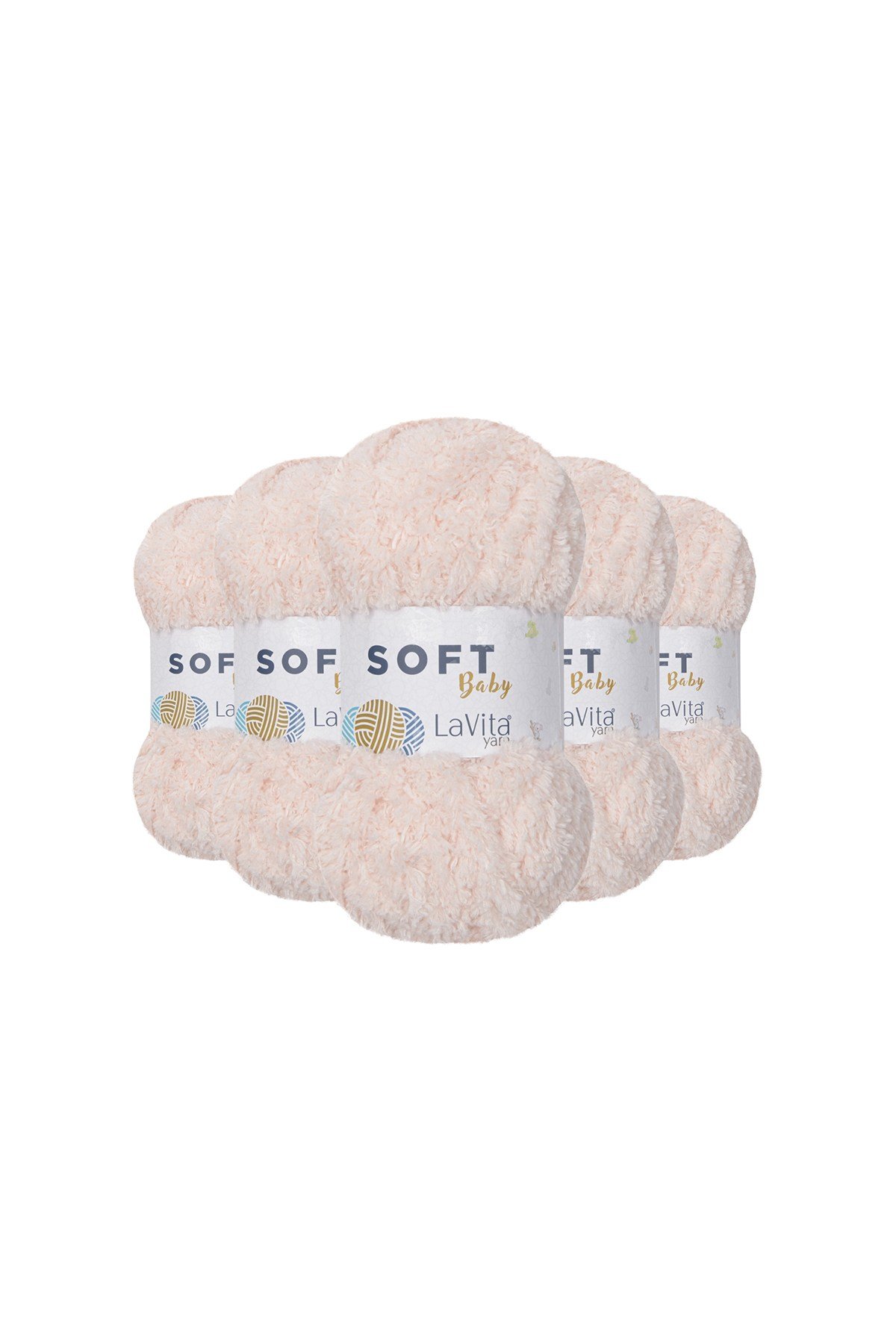 Soft El Örgü İpi %100 Soft Polyester 500gr 5 ADET (4141 A.PUDRA)