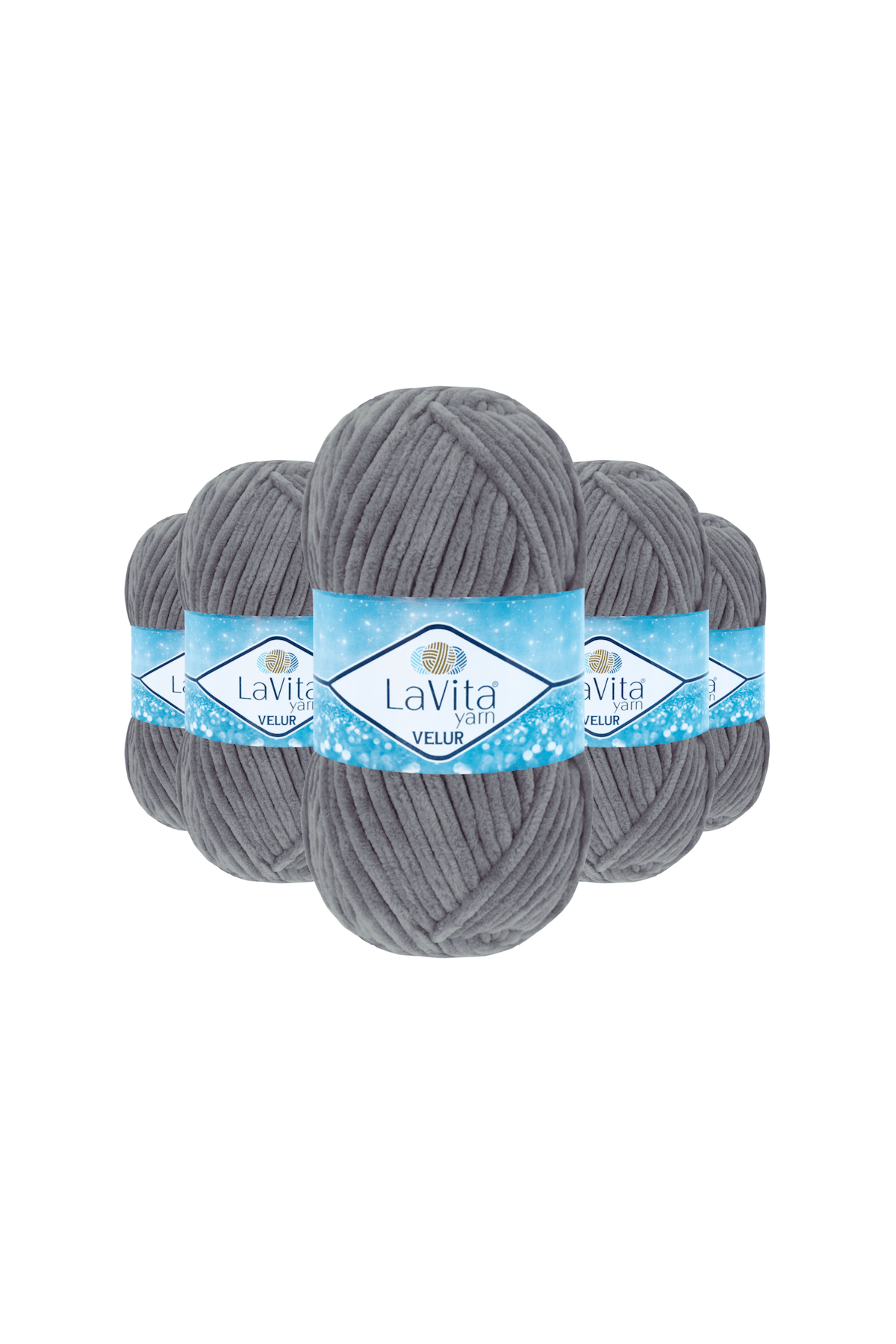 Velur Kadife El Örgü İpi %100 Polyester 500gr 5 ADET (6019 ORTA FÜME)