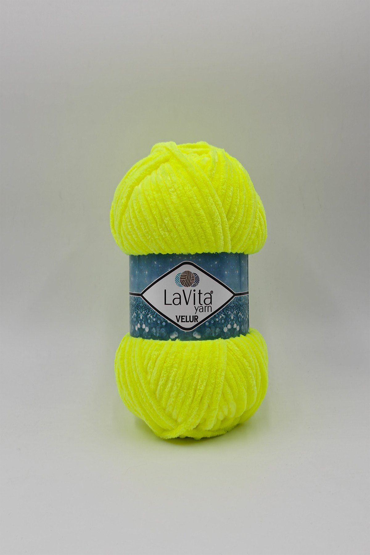 Velur Kadife El Örgü Ipi %100 Polyester 100gr (2042 NEON SARI)
