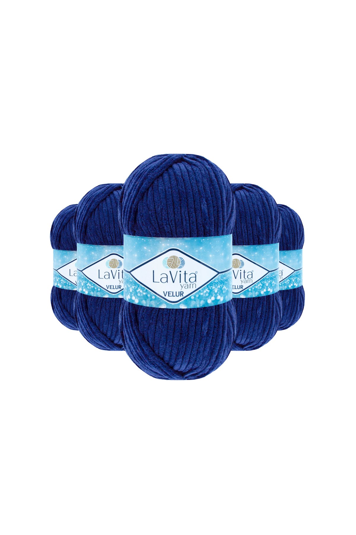 Velur Kadife El Örgü İpi %100 Polyester 500gr 5 ADET (5042 MARİN)