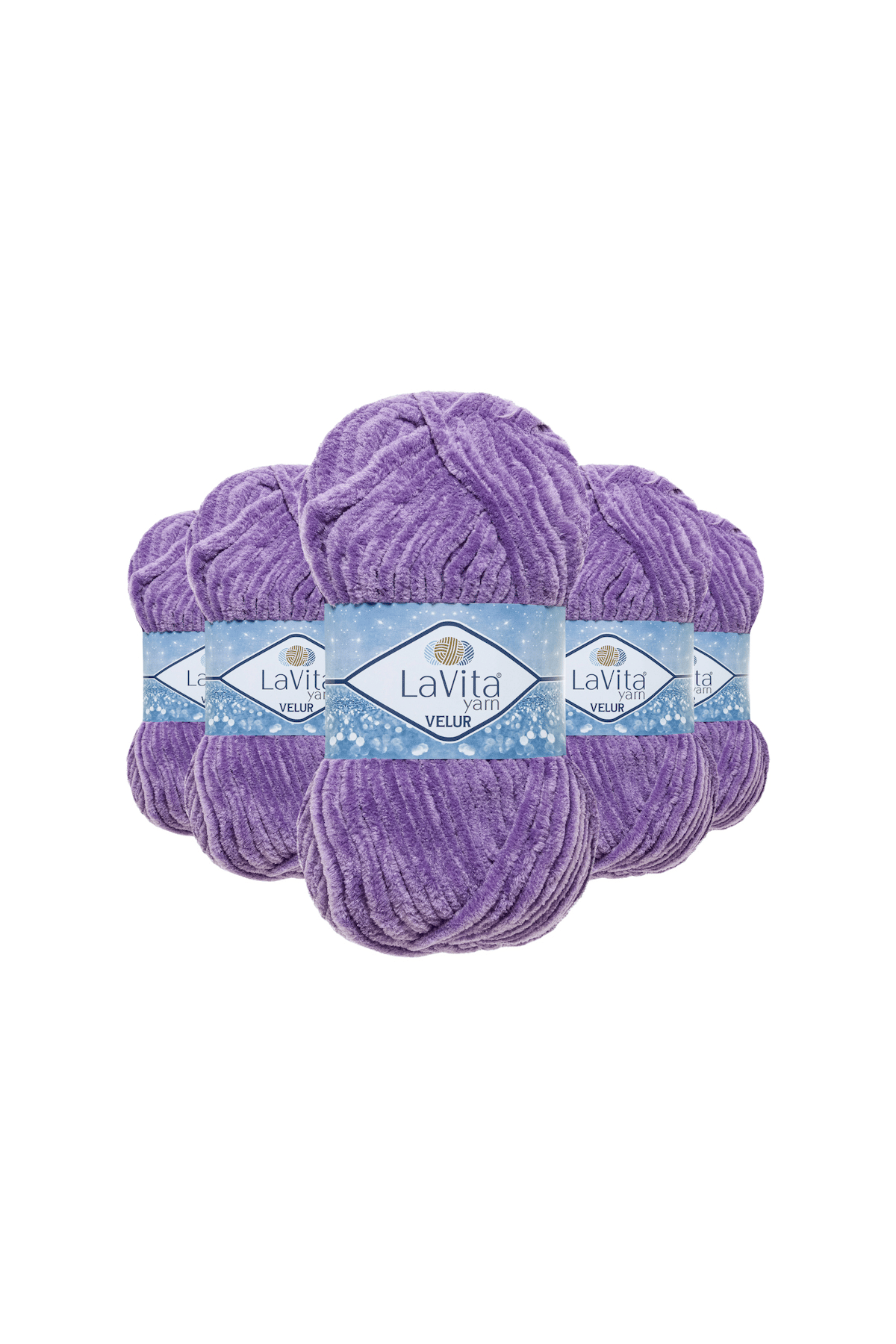 Velur Kadife El Örgü İpi %100 Polyester 500gr 5 ADET (4034 AÇIK MOR)