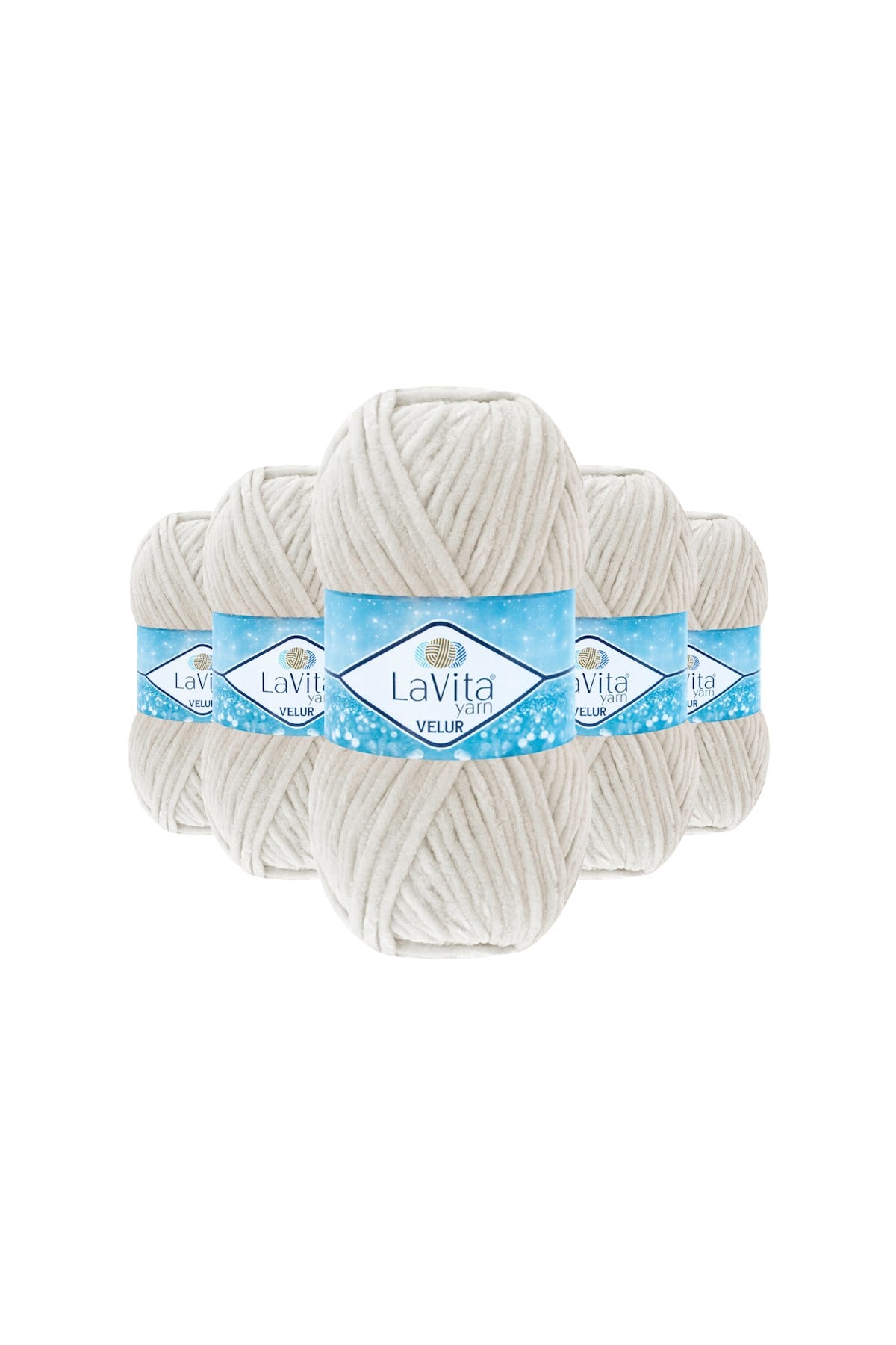 Velur Kadife El Örgü İpi %100 Polyester 500gr 5 ADET (1040 FİL DİŞİ)