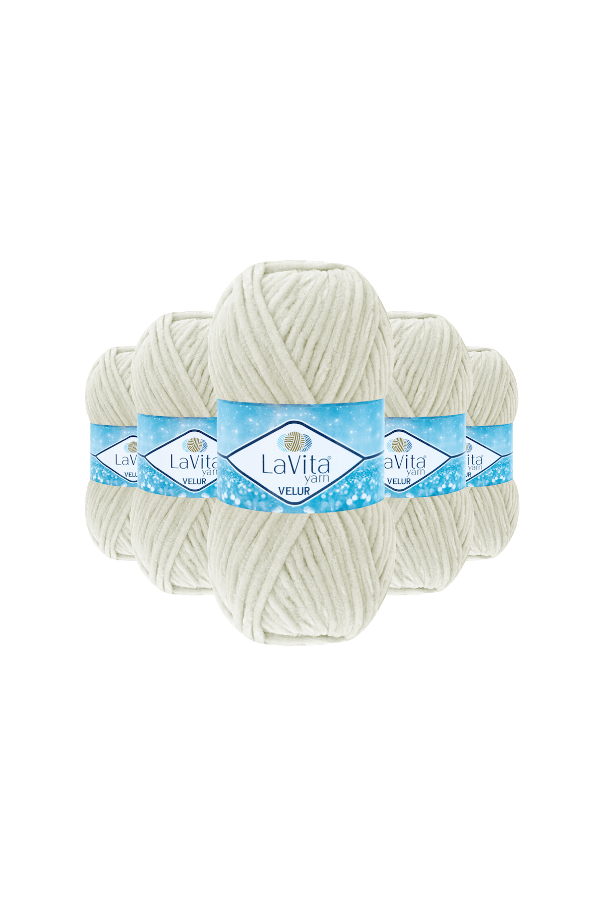 Velur Kadife El Örgü İpi %100 Polyester 500gr 5 ADET (1011 KREM)