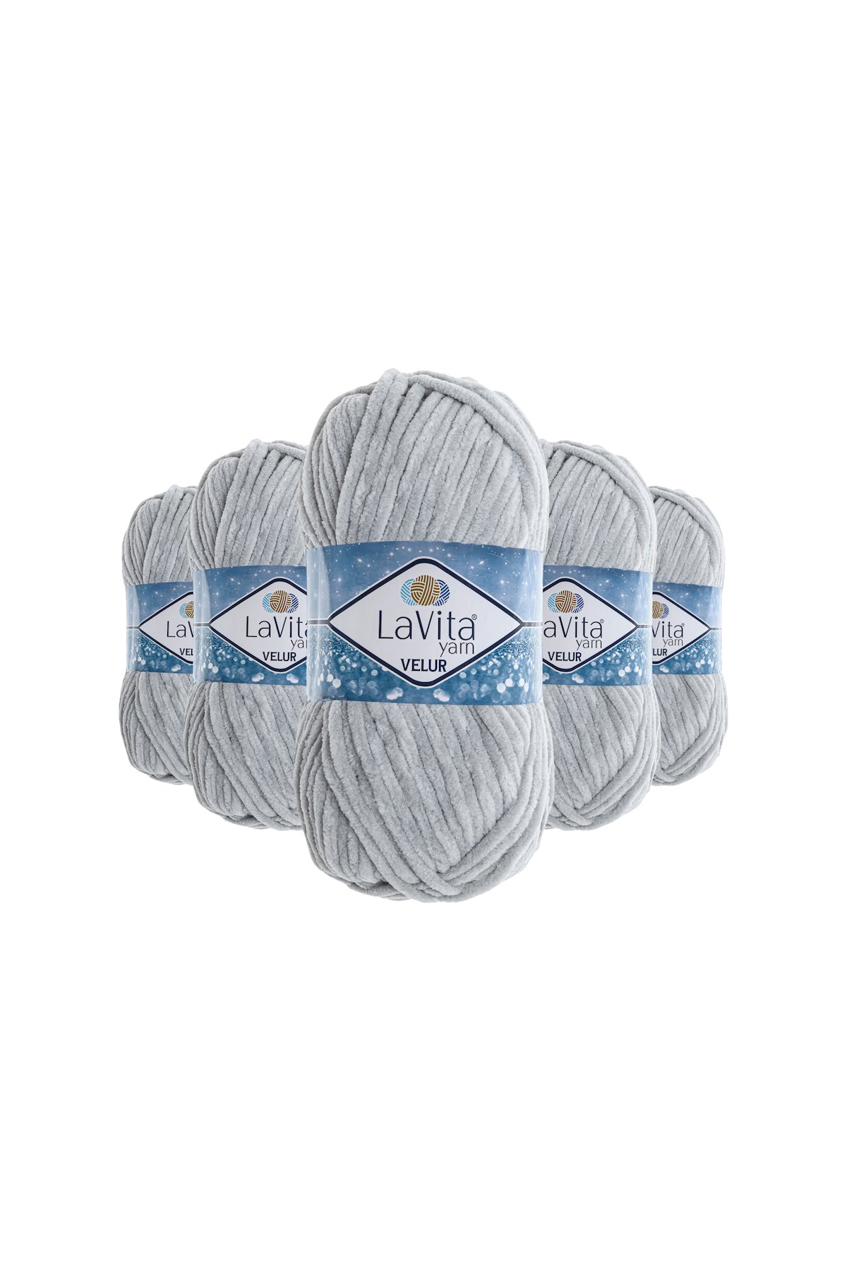 Velur Kadife El Örgü İpi %100 Polyester 500gr 5 ADET (6013 A.GRİ)