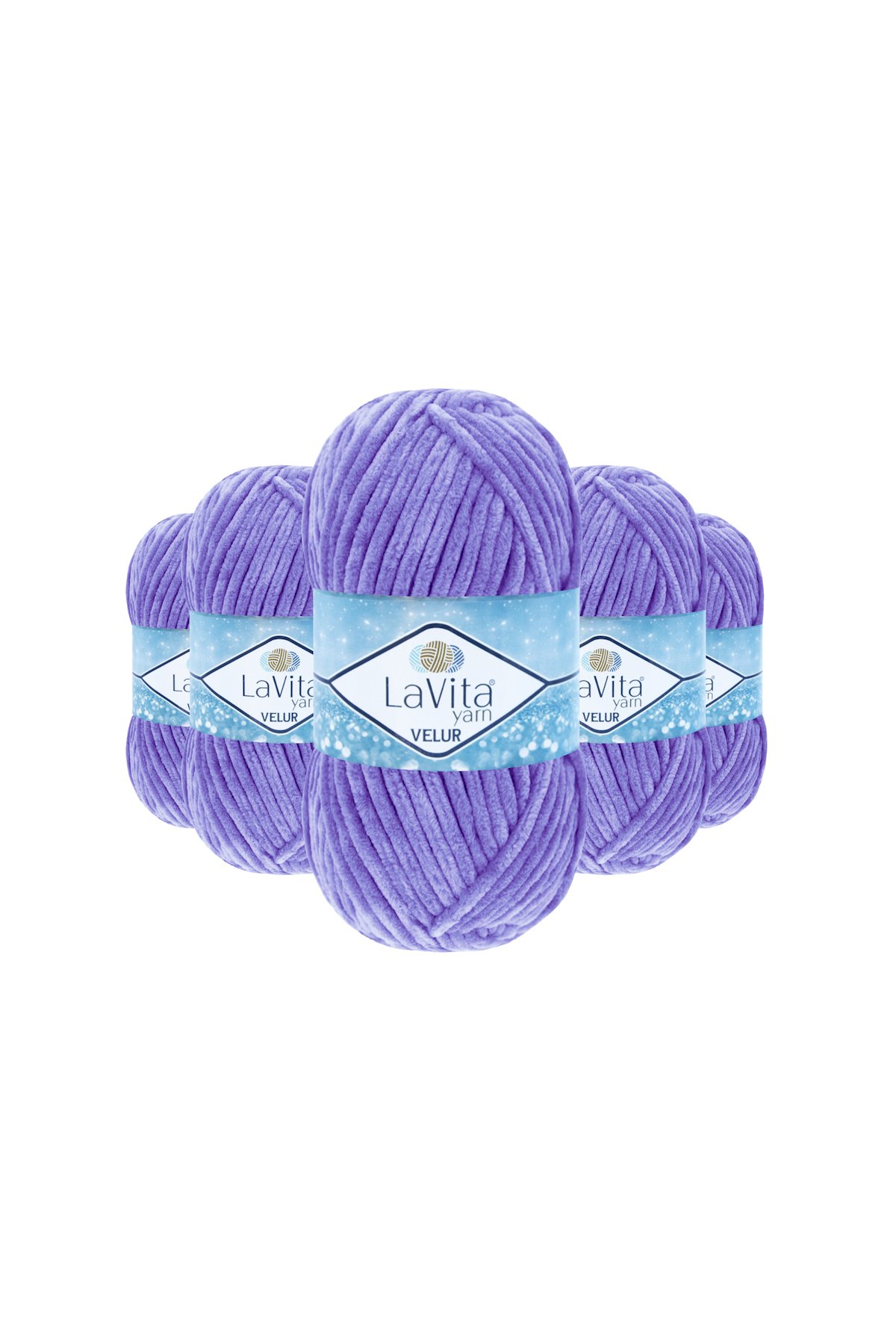 Velur Kadife El Örgü İpi %100 Polyester 500gr 5 ADET (4150 KOYU LİLA)