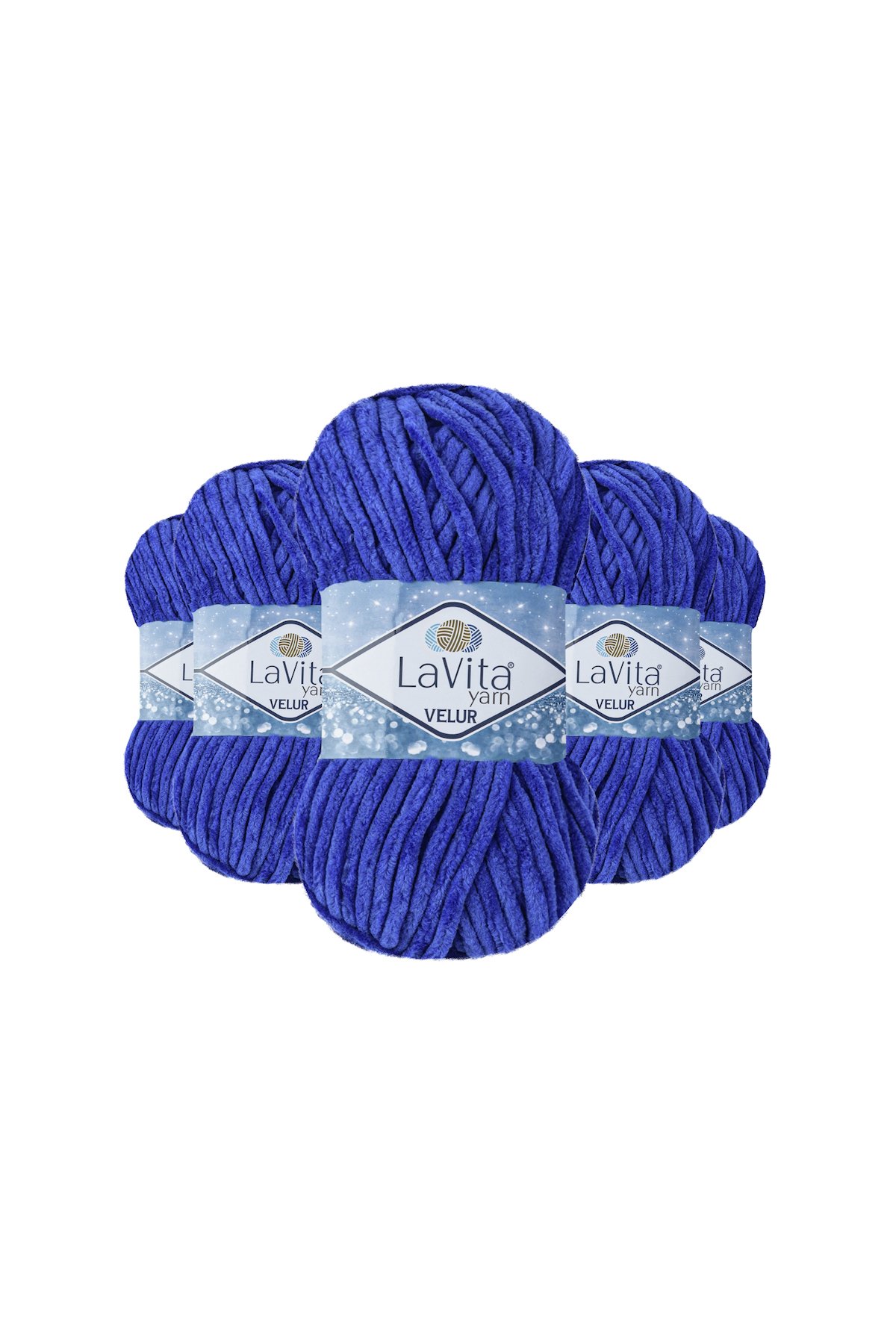 Velur Kadife El Örgü İpi %100 Polyester 500gr 5 ADET (5055 KOYU MAVİ)