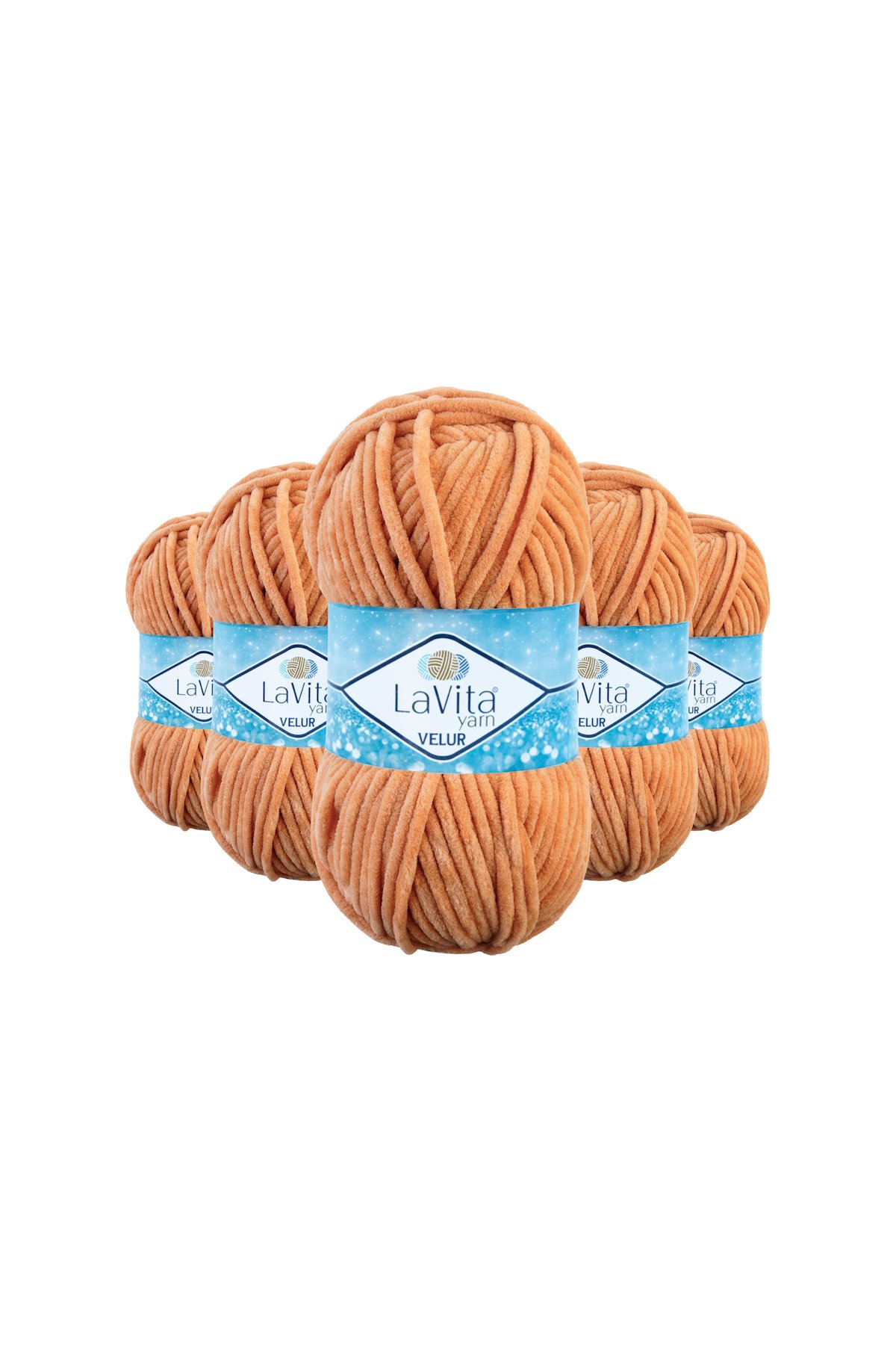 Velur Kadife El Örgü İpi %100 Polyester 500gr 5 ADET (1038 BAL KÖPÜĞÜ)
