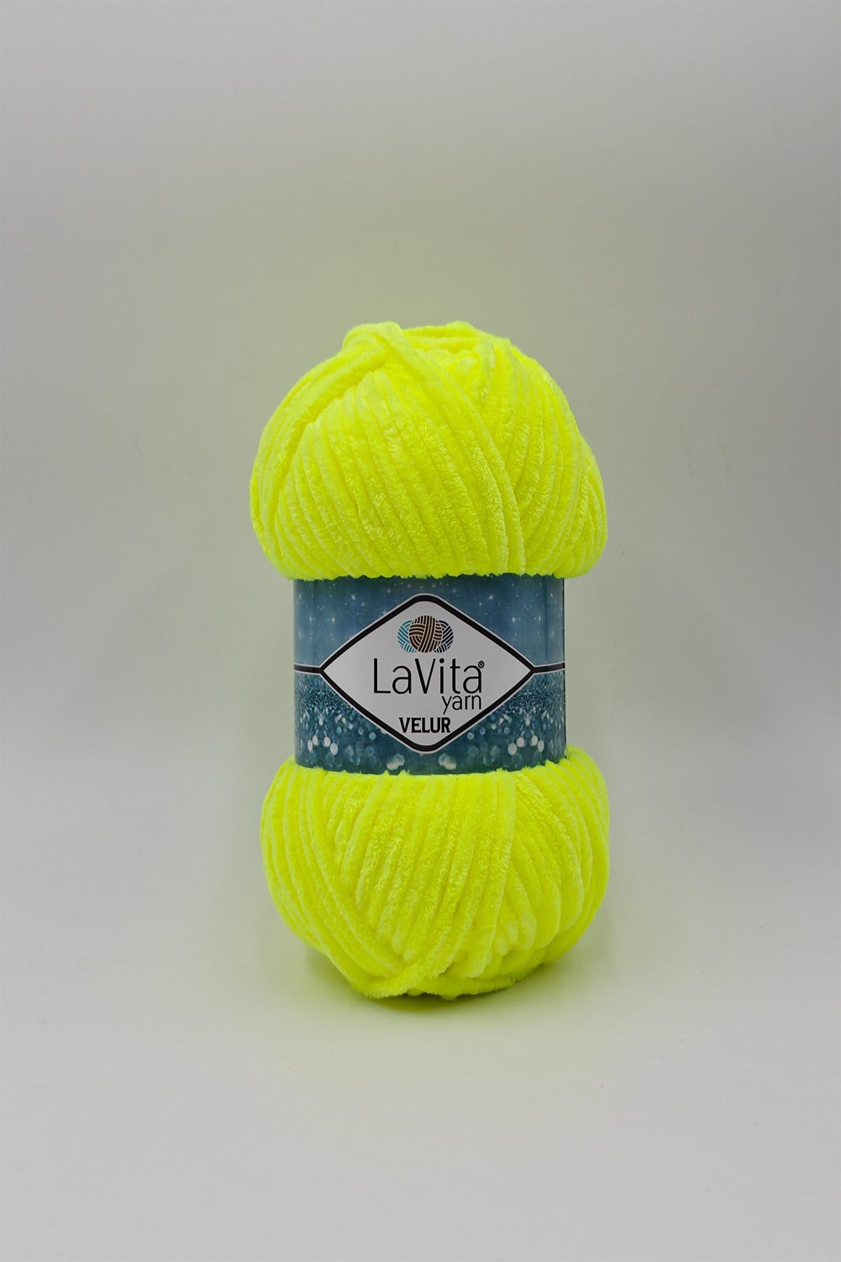 Velur Kadife El Örgü Ipi %100 Polyester 100gr (2042 NEON SARI)