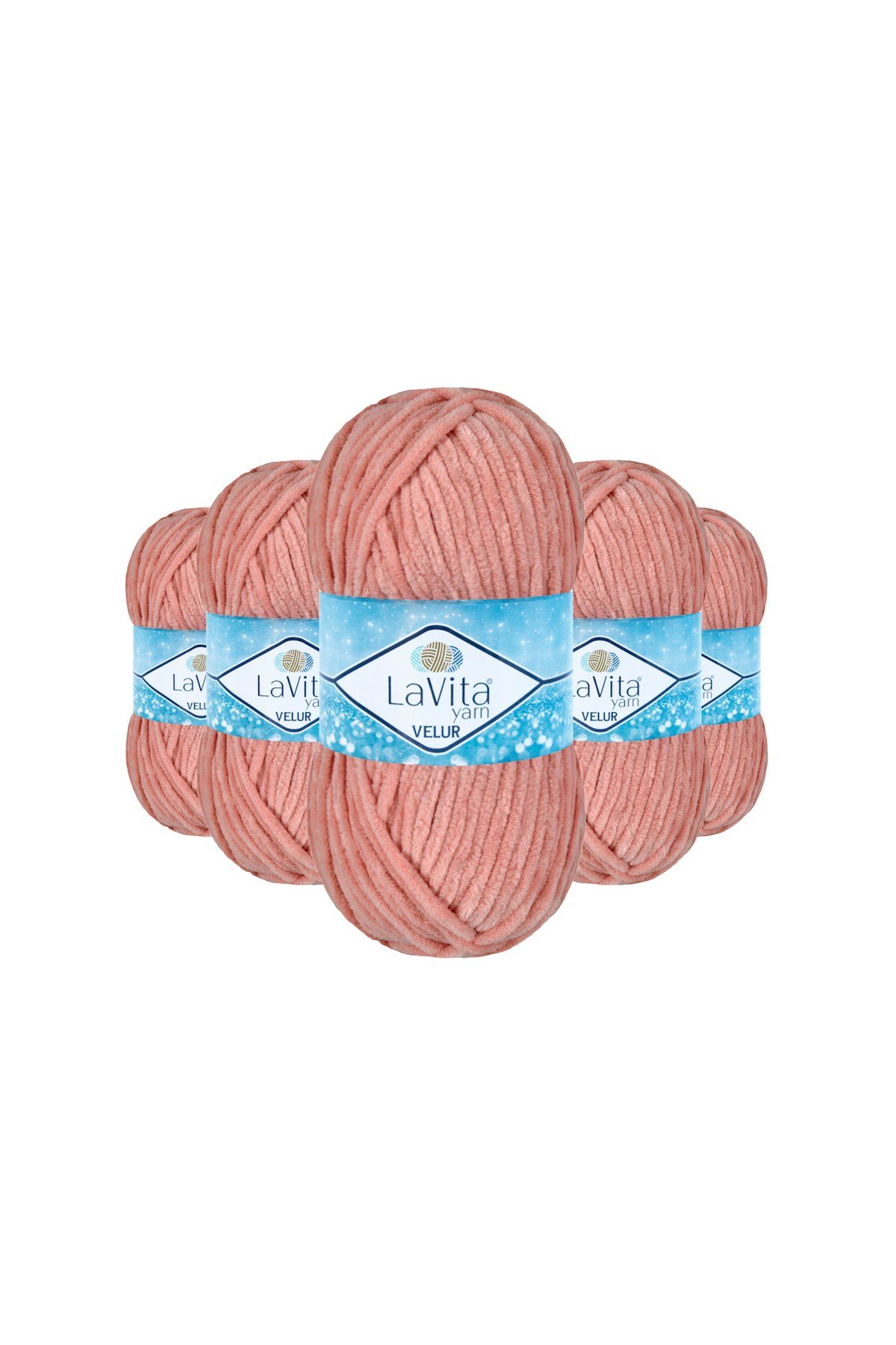 Velur Kadife El Örgü İpi %100 Polyester 500gr 5 ADET (4105 PUDRA)